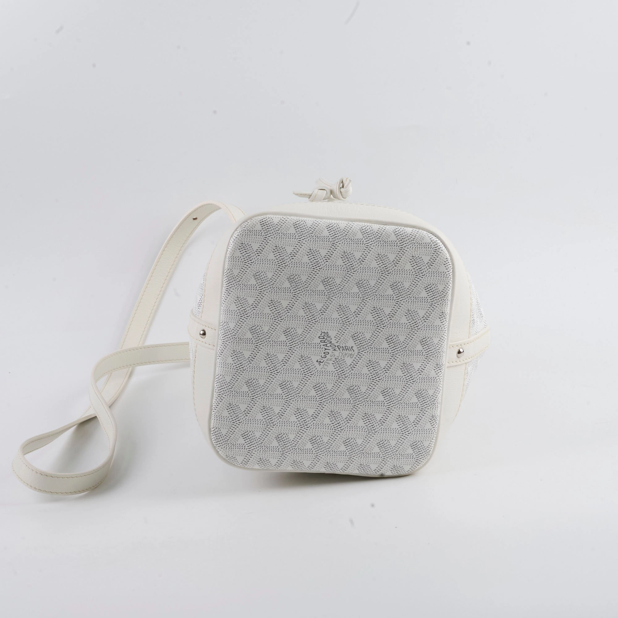 Goyard Petite Flot Bucket Bag White
