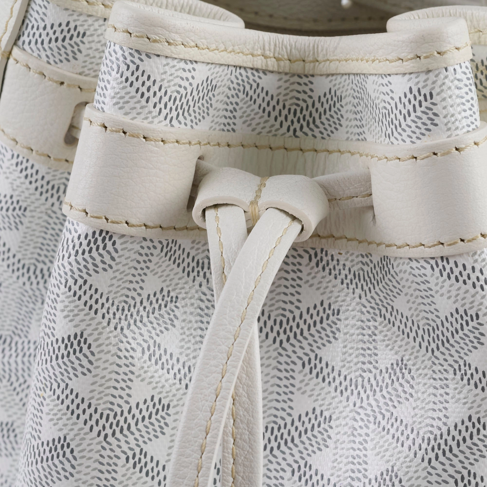 Goyard Petite Flot Bucket Bag White