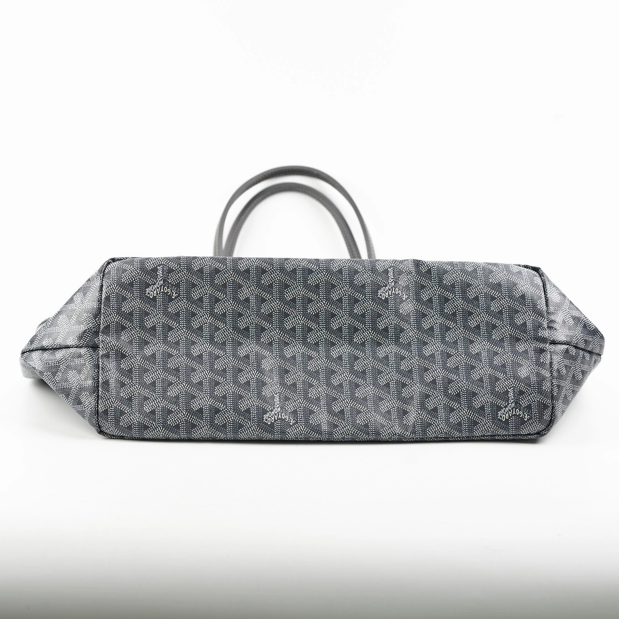 Goyard Saint Louis PM Grey Tote   hat clip
