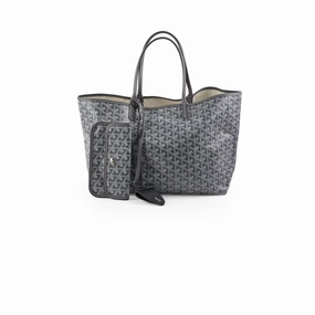 Goyard Saint Louis PM Grey Tote   hat clip