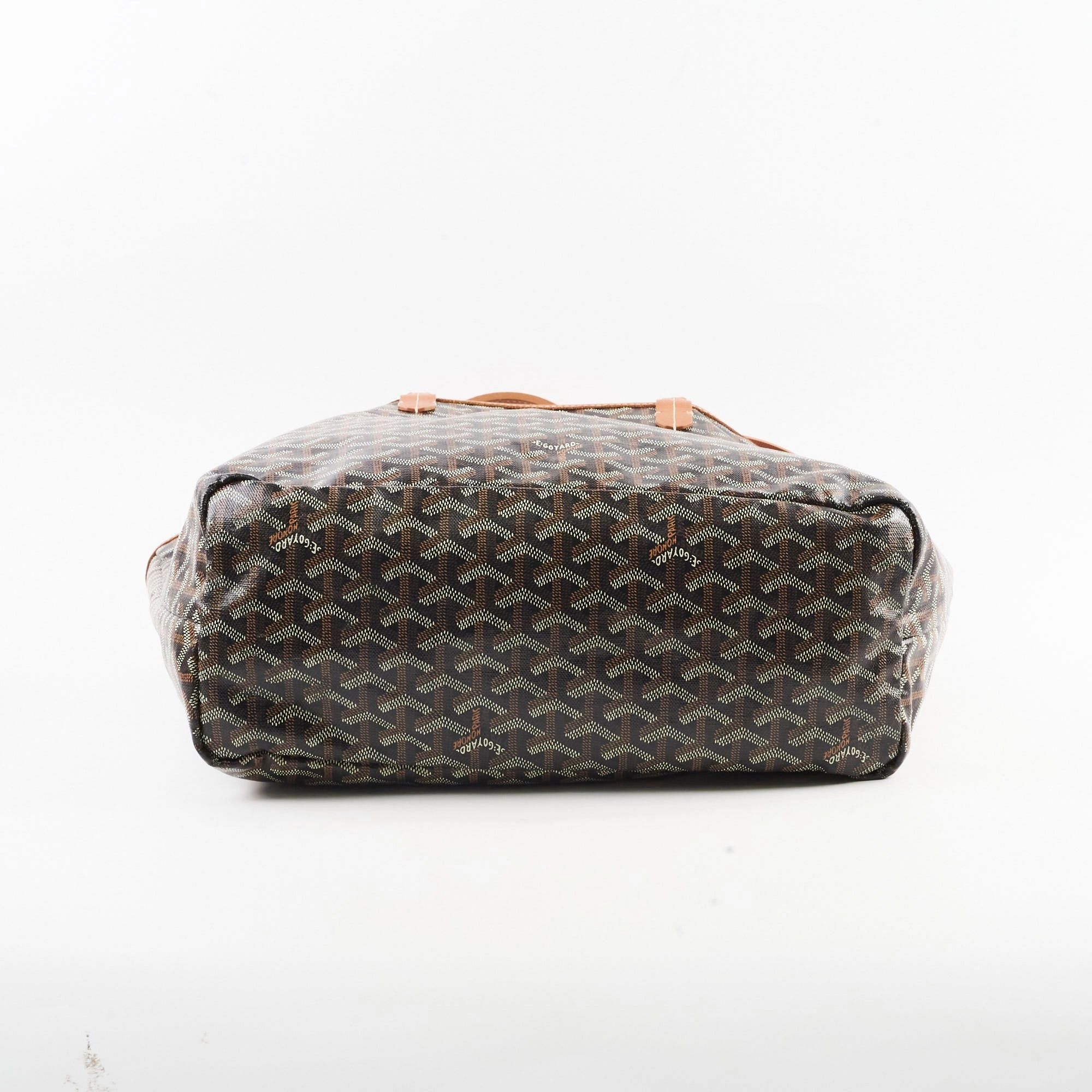 Goyard St Louis PM Black Tan Shoulder Bag