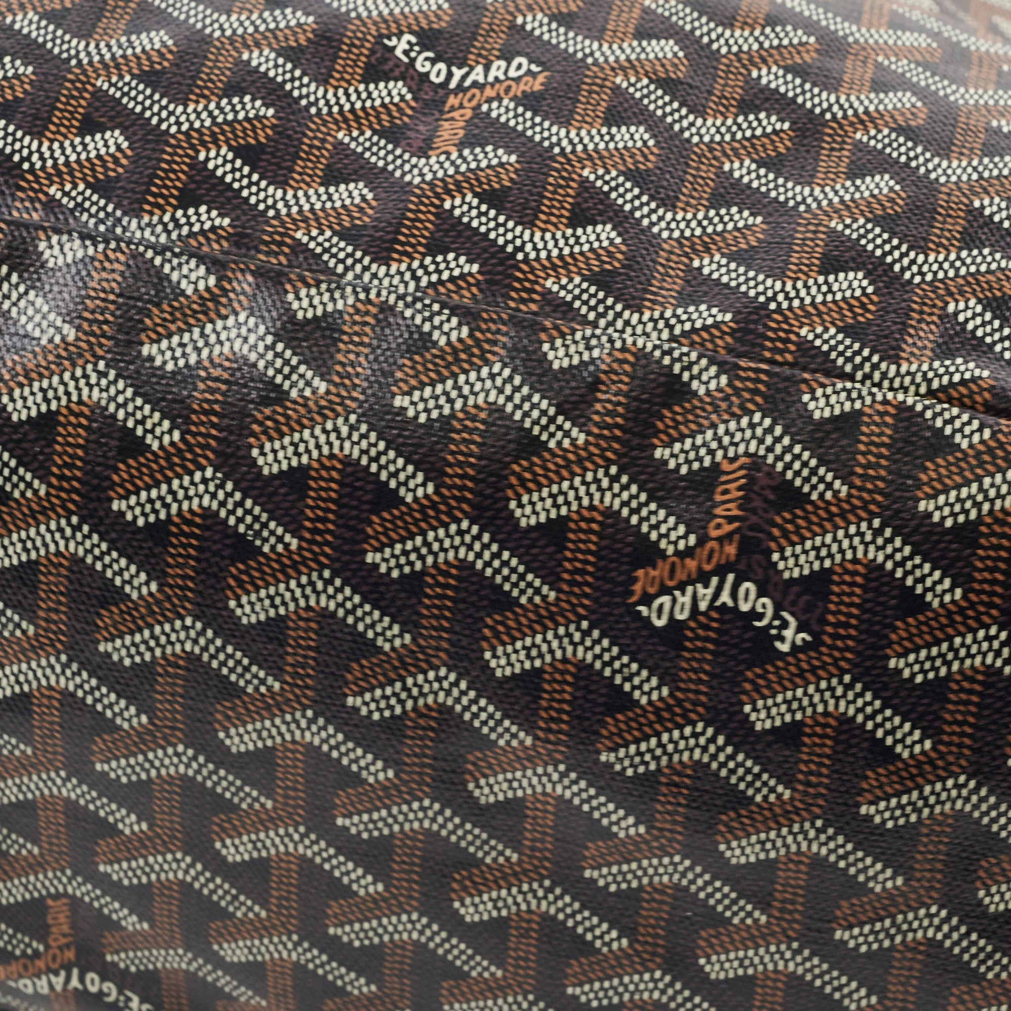 Goyard St Louis PM Black Tan Shoulder Bag