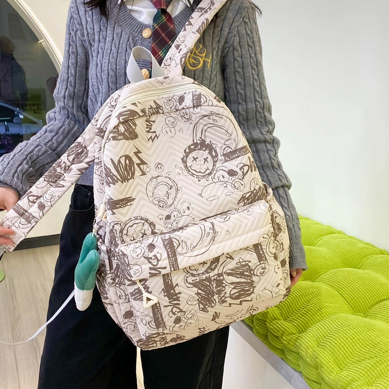 Graffiti comic schoolbag, fashionable backpack