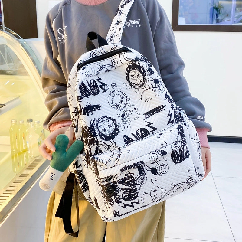Graffiti comic schoolbag, fashionable backpack