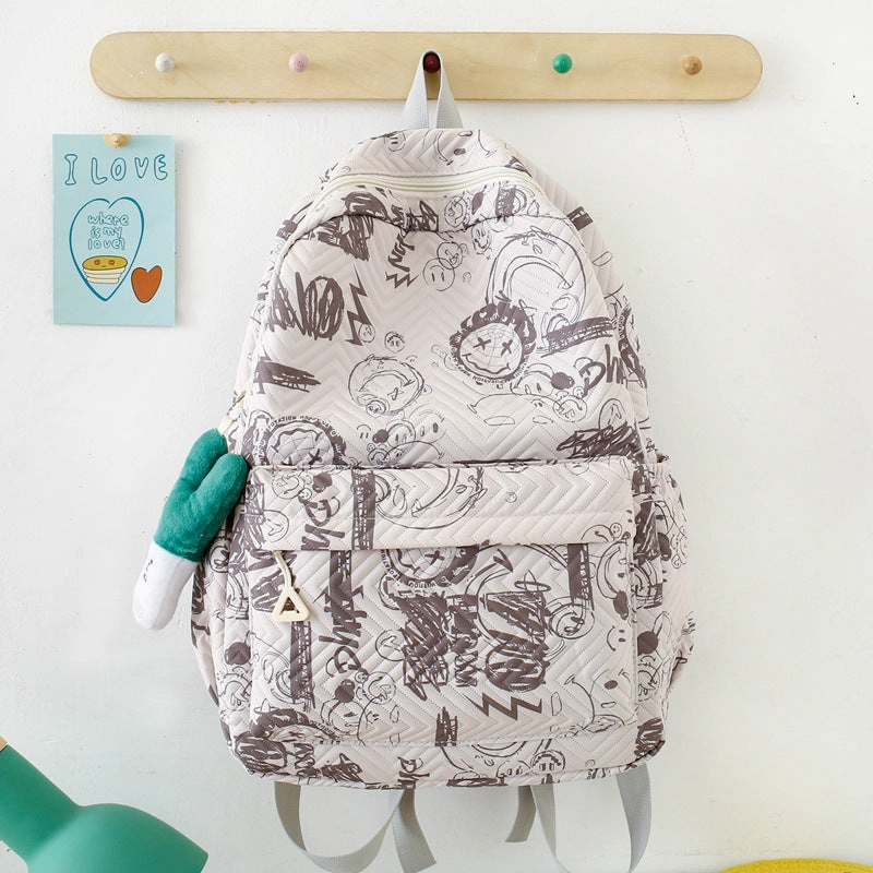 Graffiti comic schoolbag, fashionable backpack
