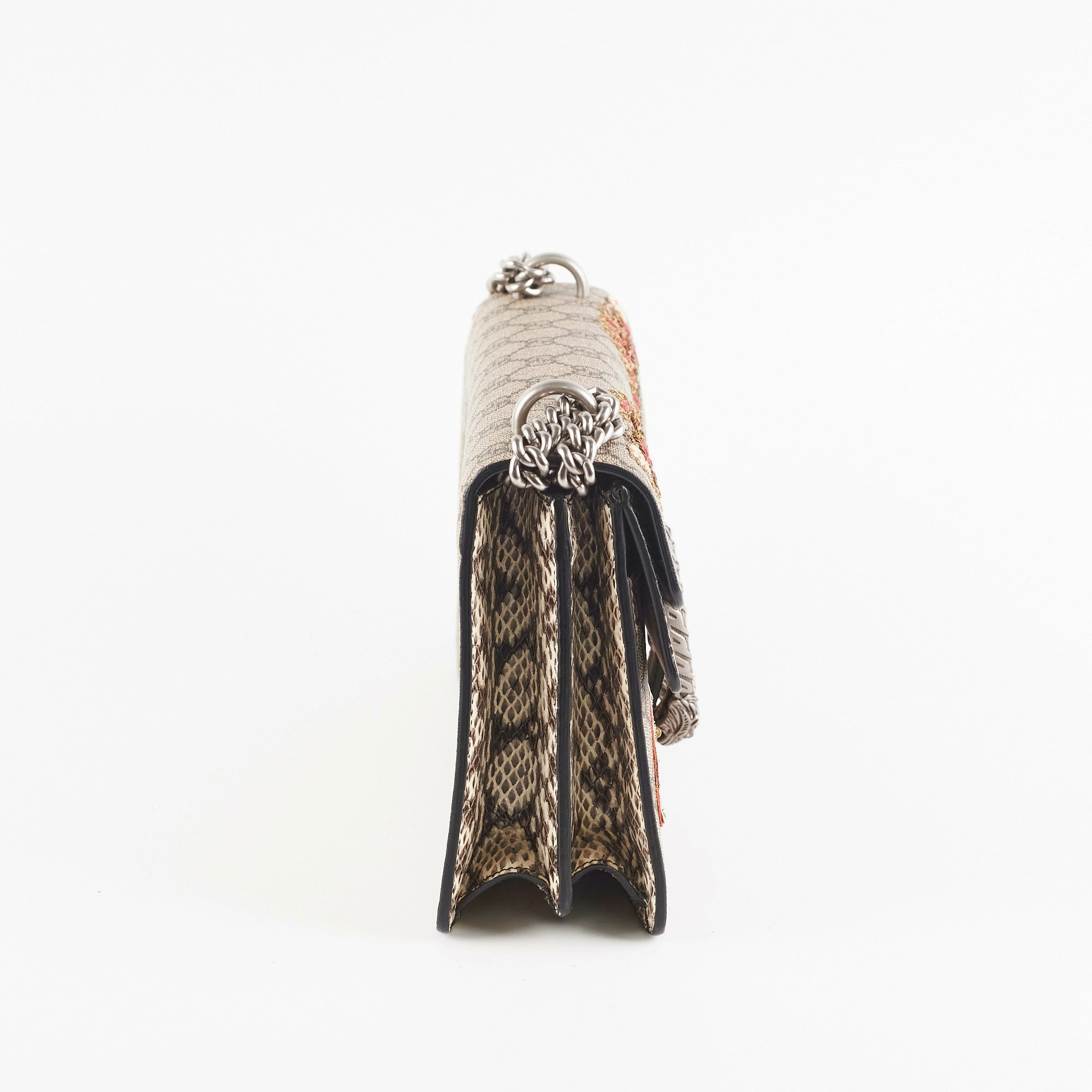 Gucci Dionysus Small Monogram Python with Embellished Elephant Patches