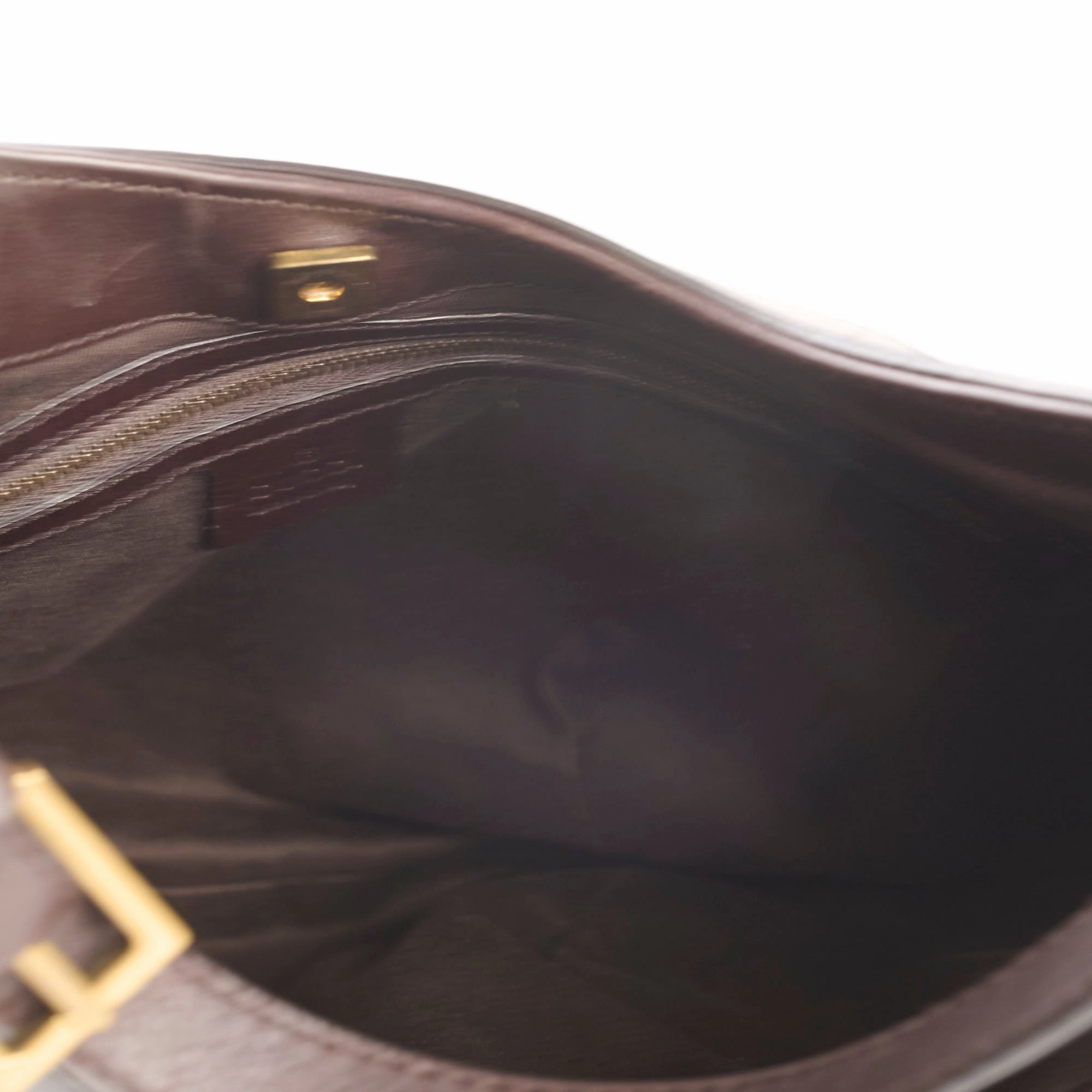 Gucci GG Canvas Half Moon Bag Brown