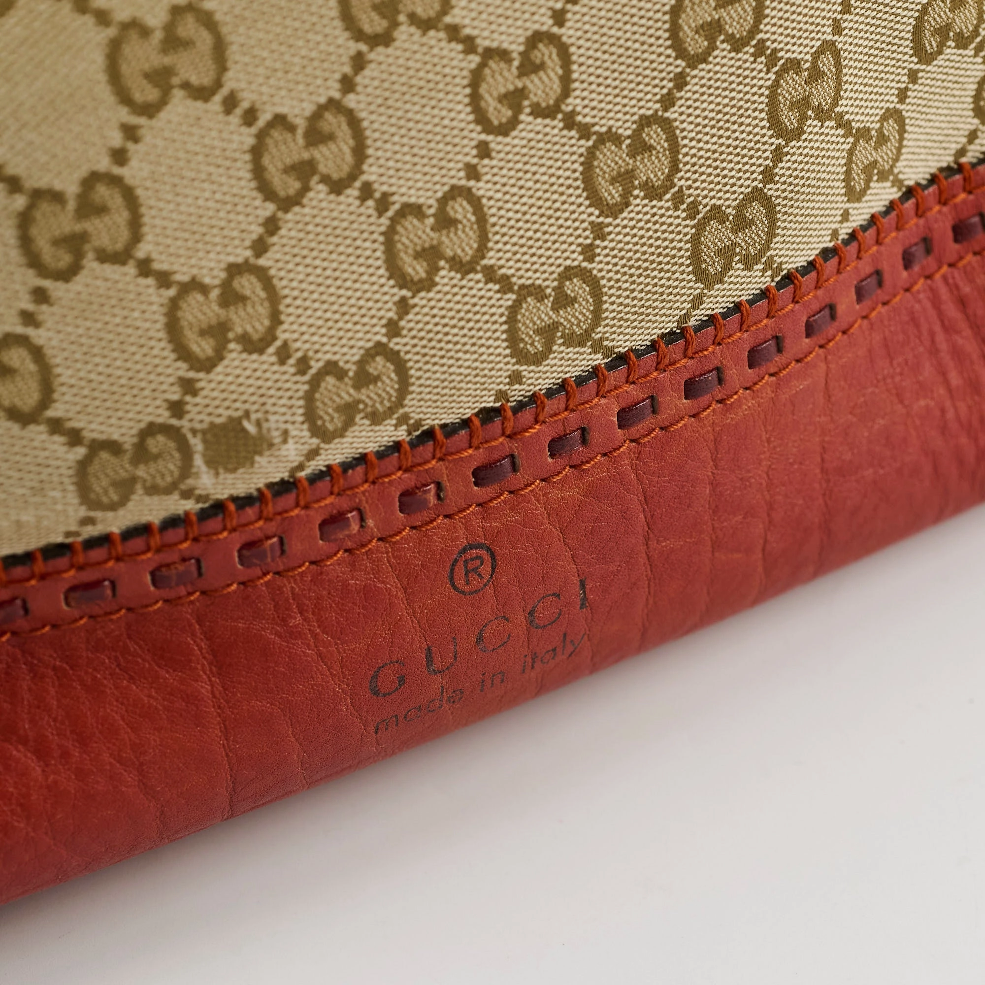 Gucci GG Canvas Laidback Crafty Tote Orange/Beige
