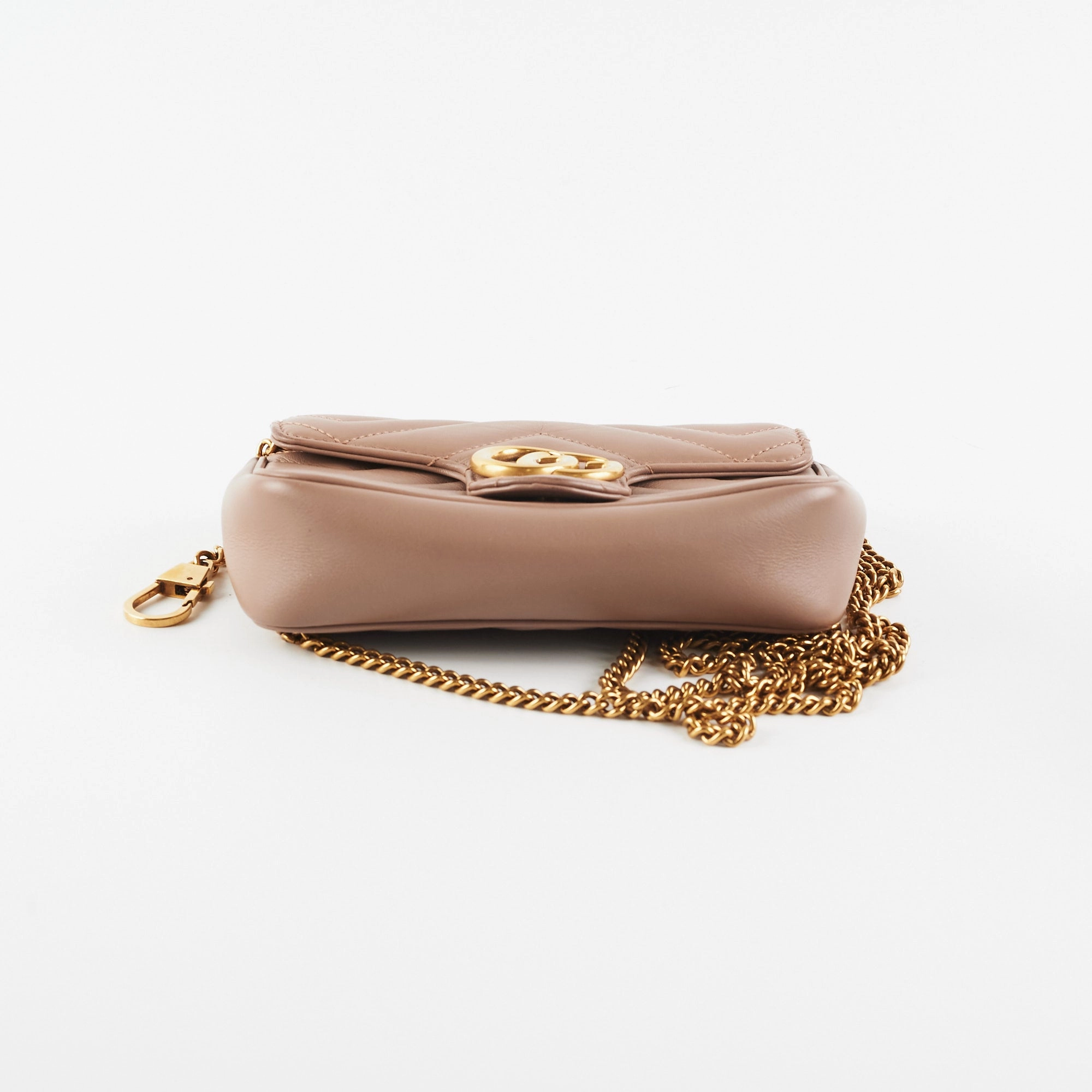 Gucci GG Supermini Marmont Matelasse Dusty Pink