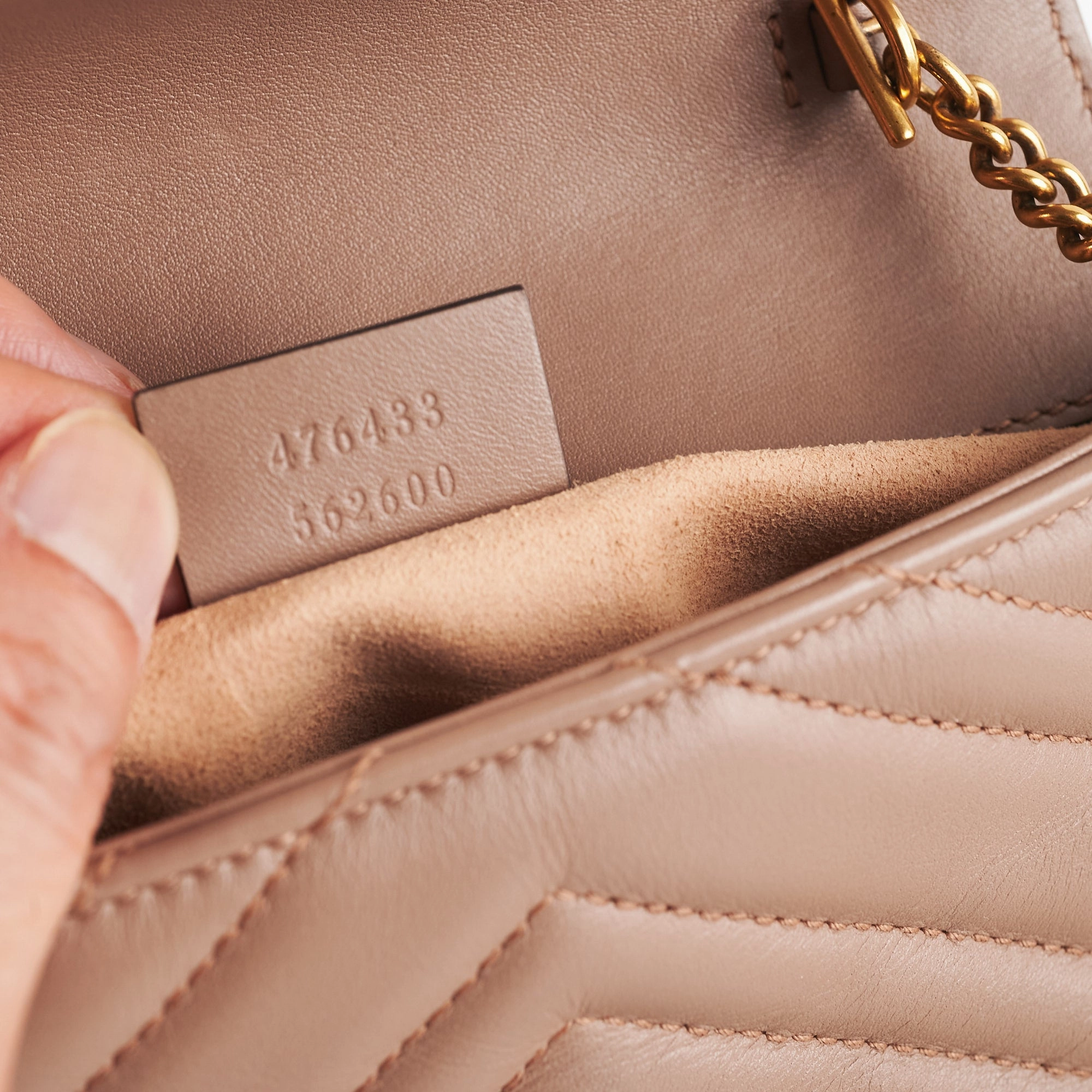 Gucci GG Supermini Marmont Matelasse Dusty Pink