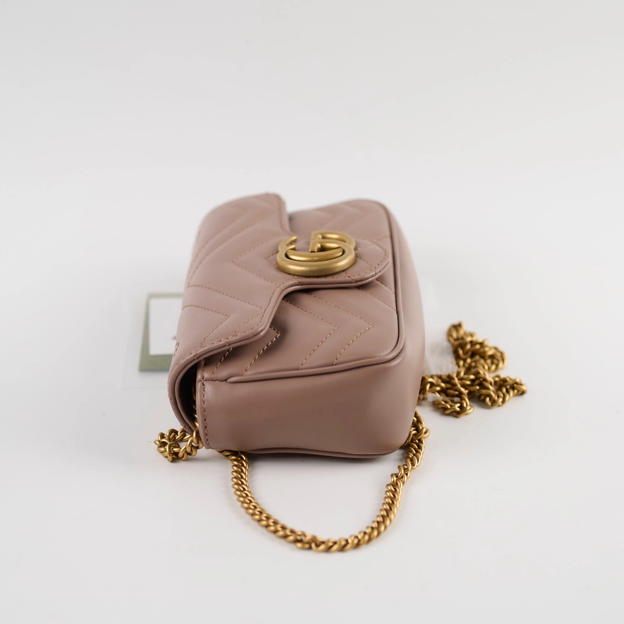 Gucci GG Supermini Marmont Matelasse Dusty Pink