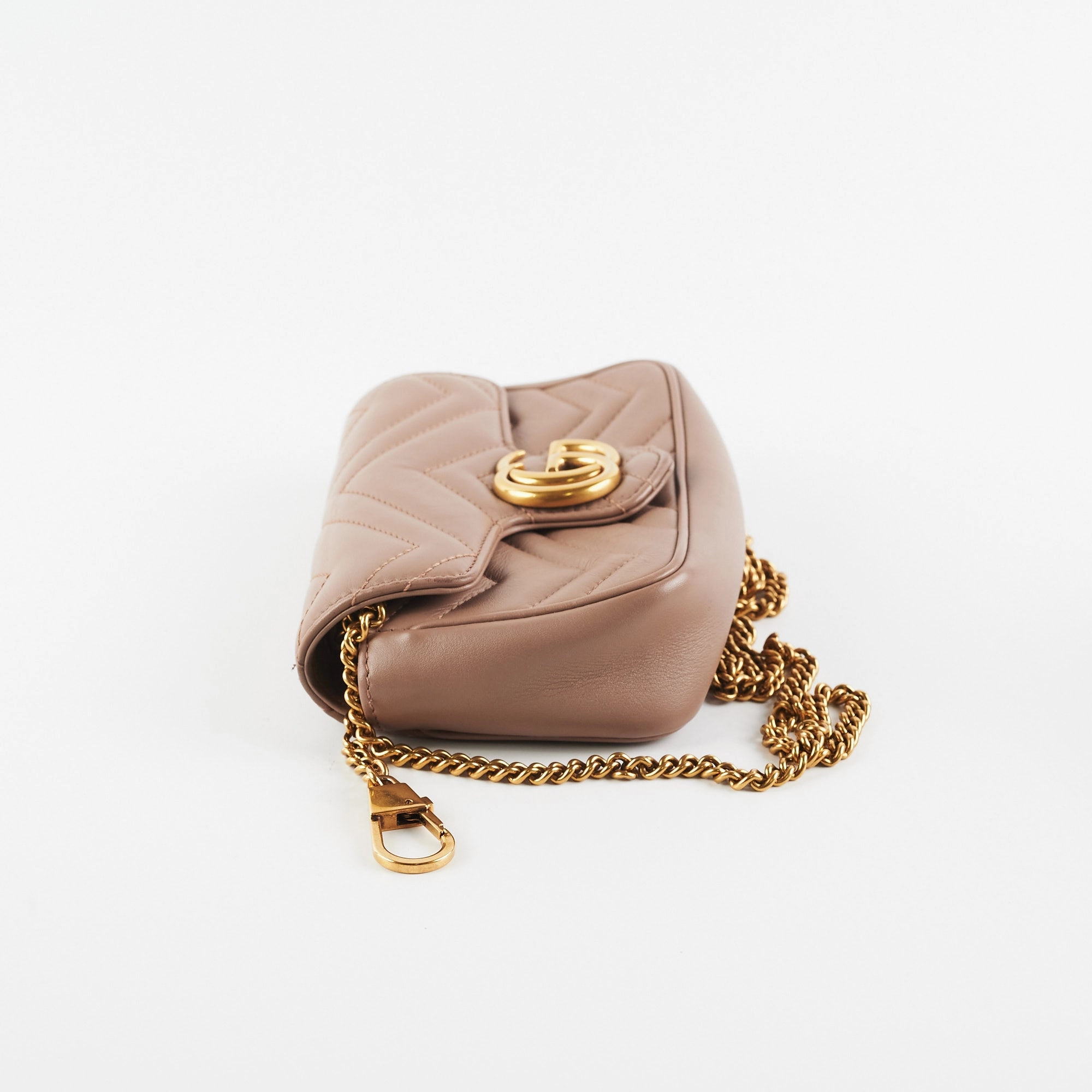 Gucci GG Supermini Marmont Matelasse Dusty Pink