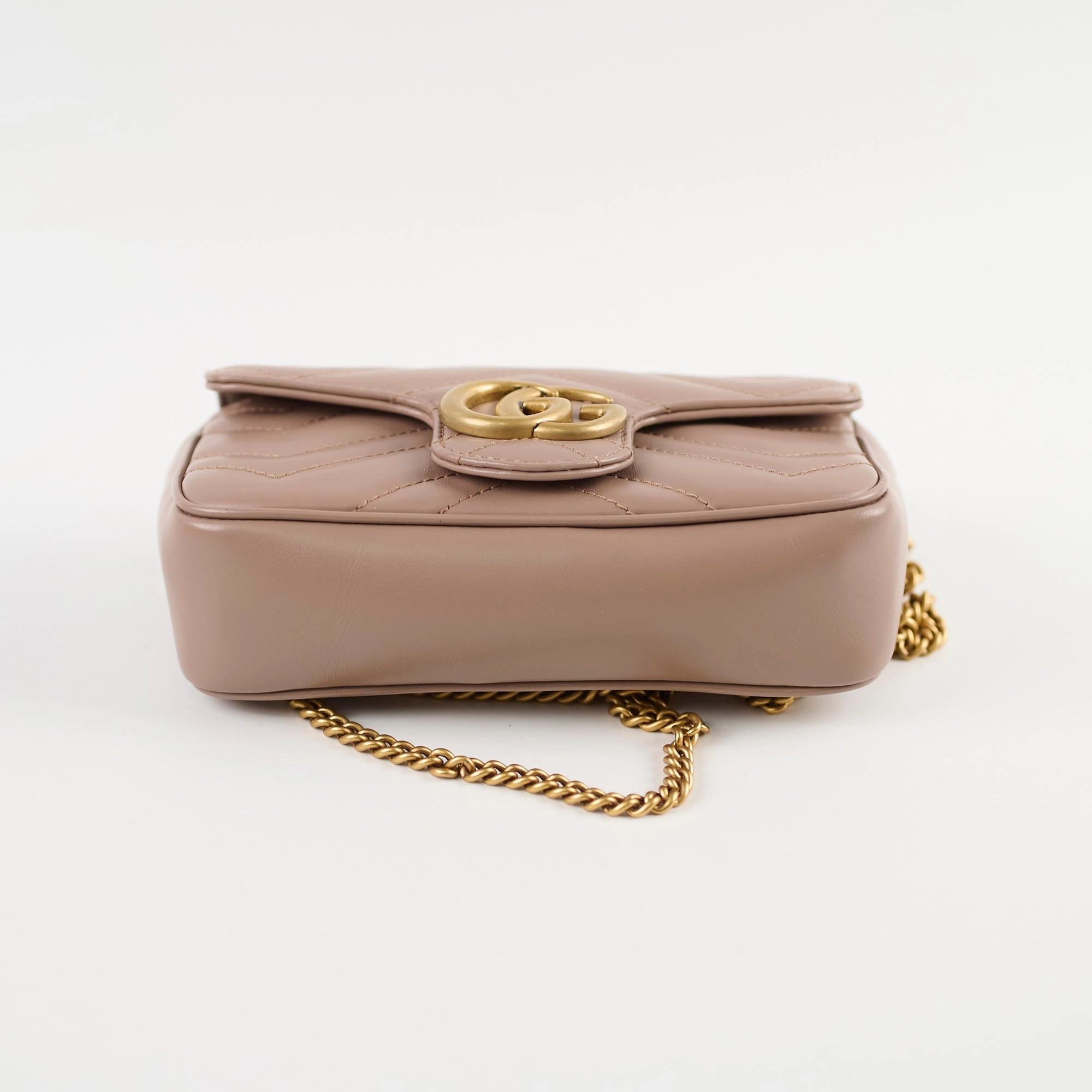 Gucci GG Supermini Marmont Matelasse Dusty Pink