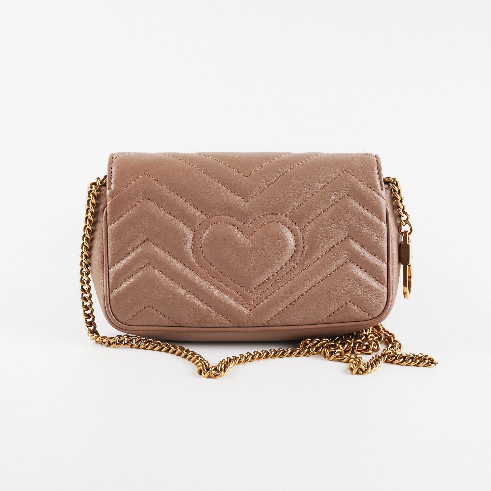 Gucci GG Supermini Marmont Matelasse Dusty Pink