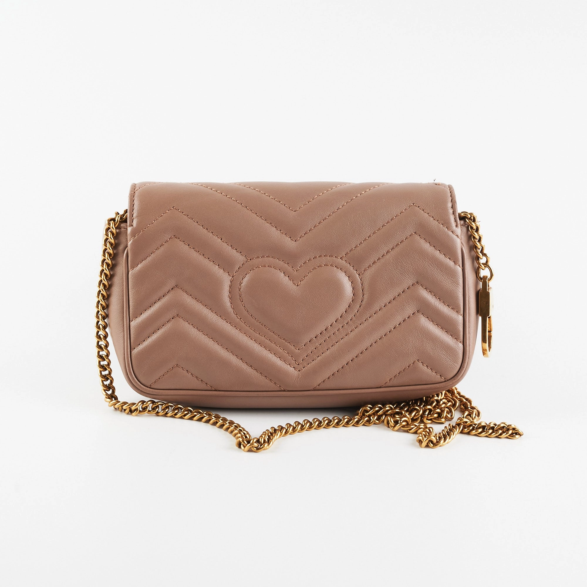 Gucci GG Supermini Marmont Matelasse Dusty Pink