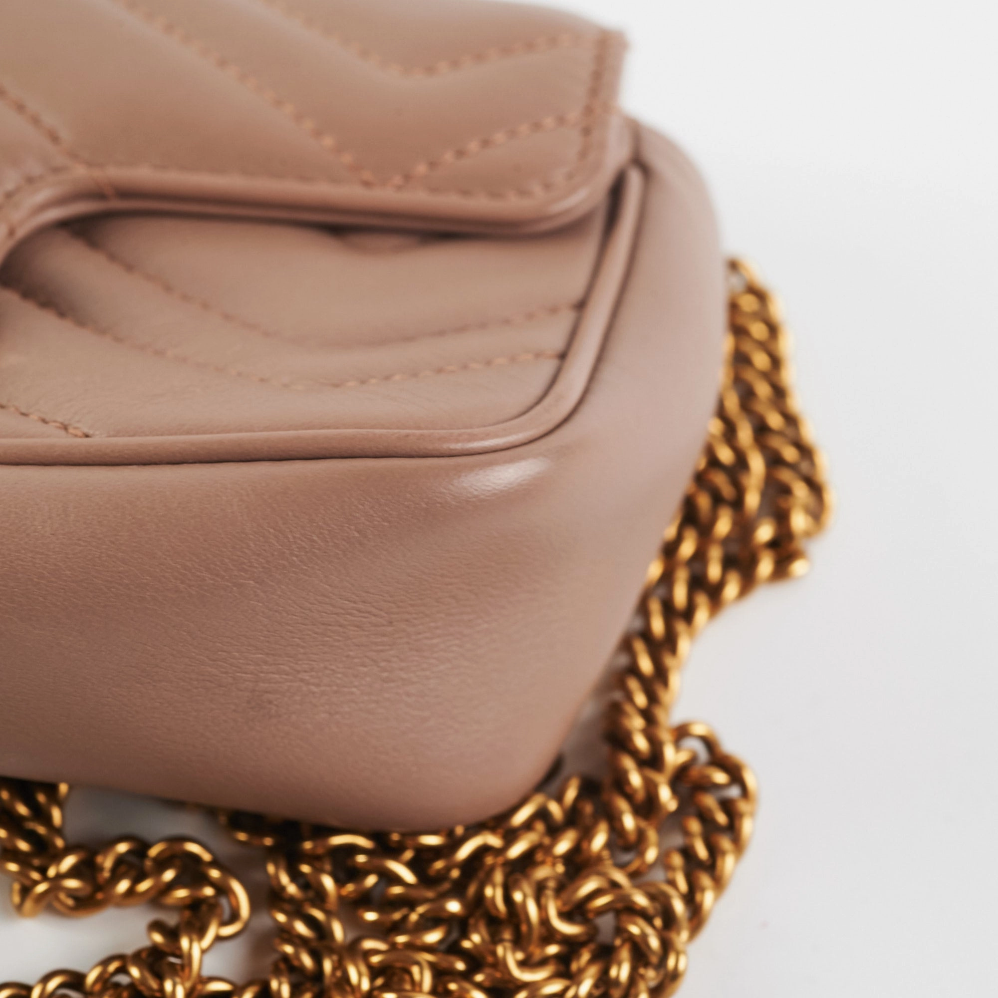 Gucci GG Supermini Marmont Matelasse Dusty Pink
