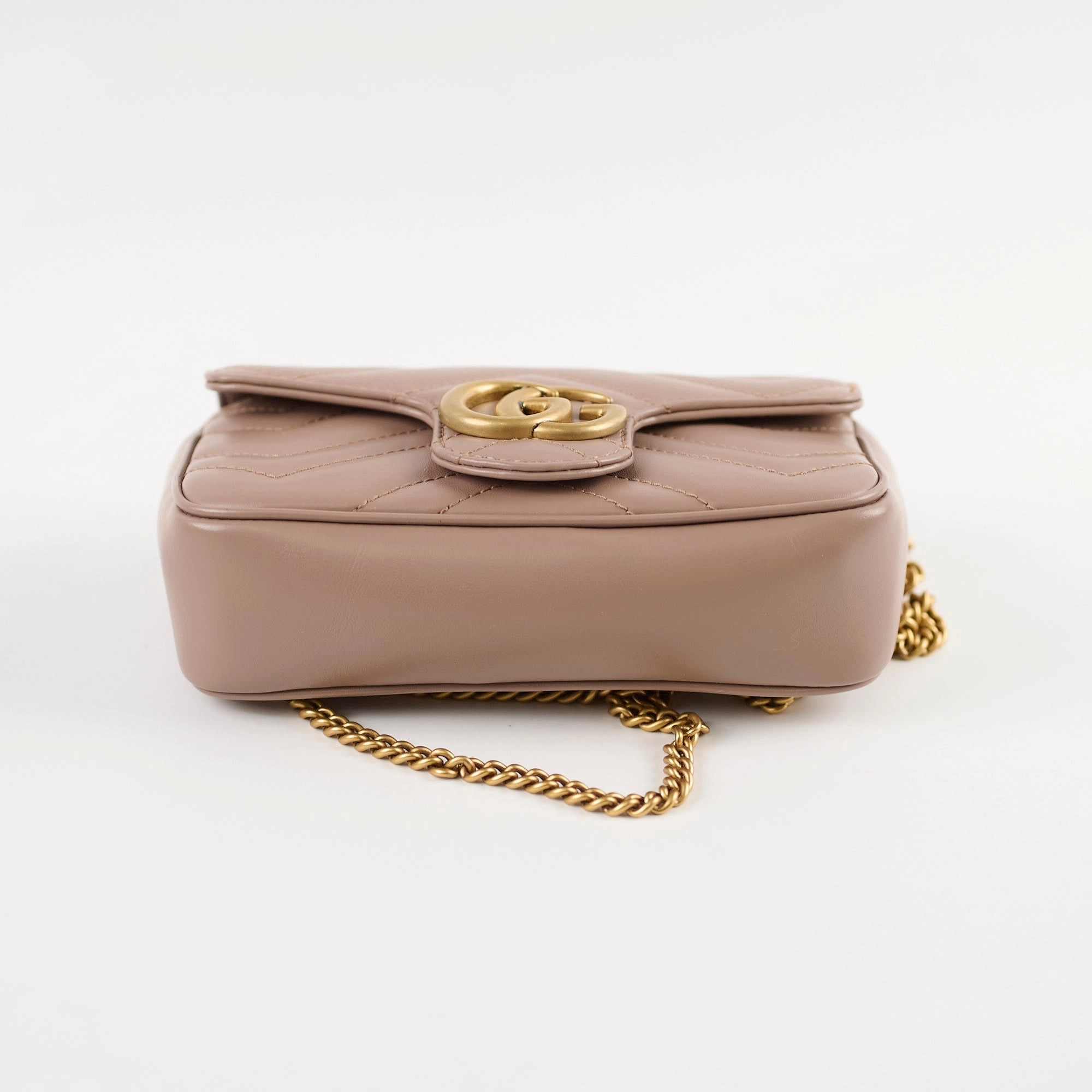 Gucci GG Supermini Marmont Matelasse Dusty Pink
