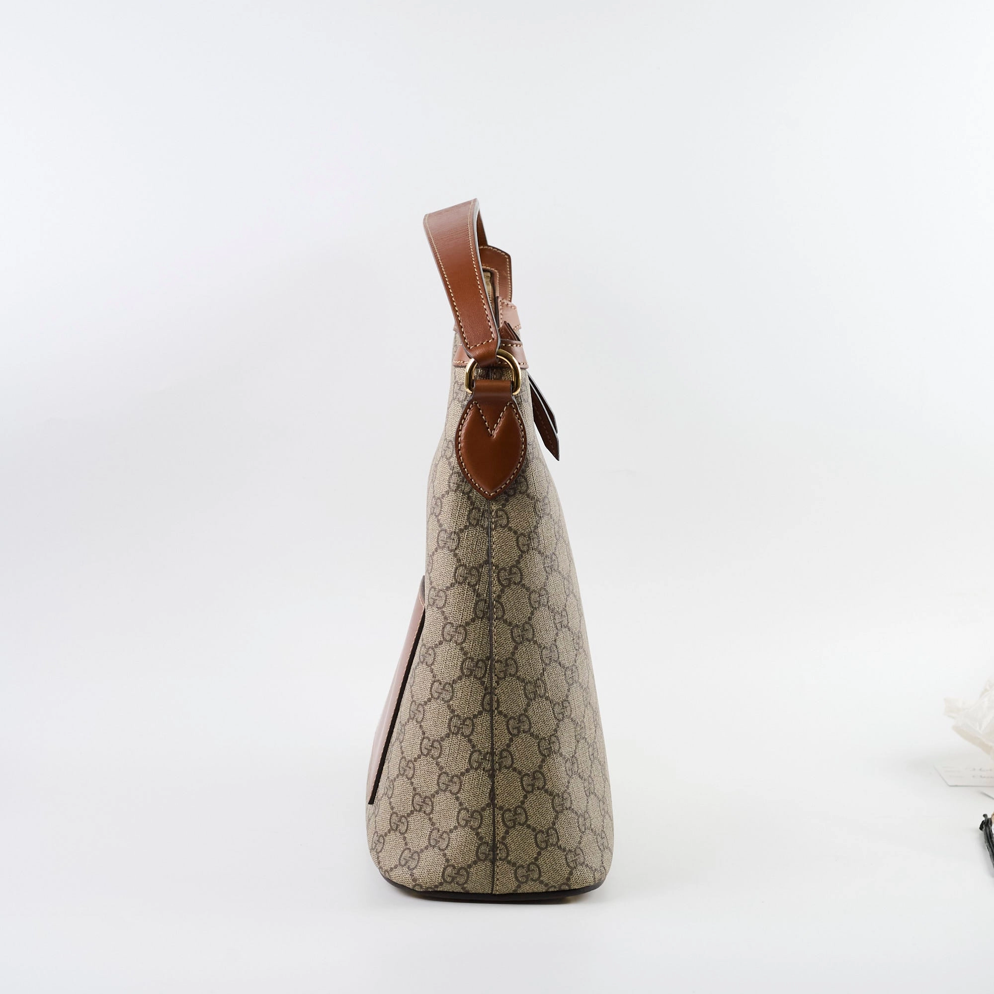 Gucci GG Supreme Hobo Shoulder Bag Brown