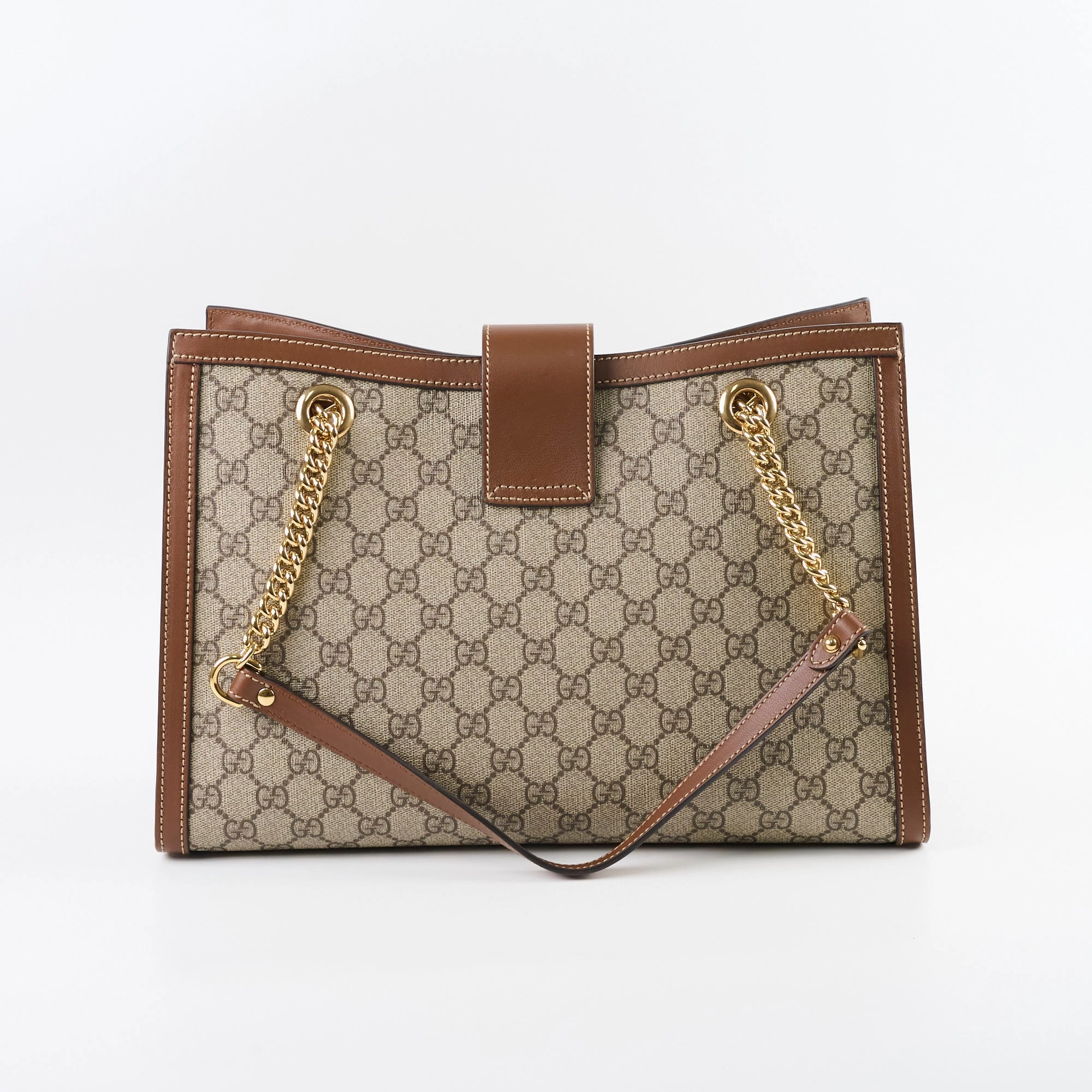 Gucci GG Surpreme Padlock Tote Beige