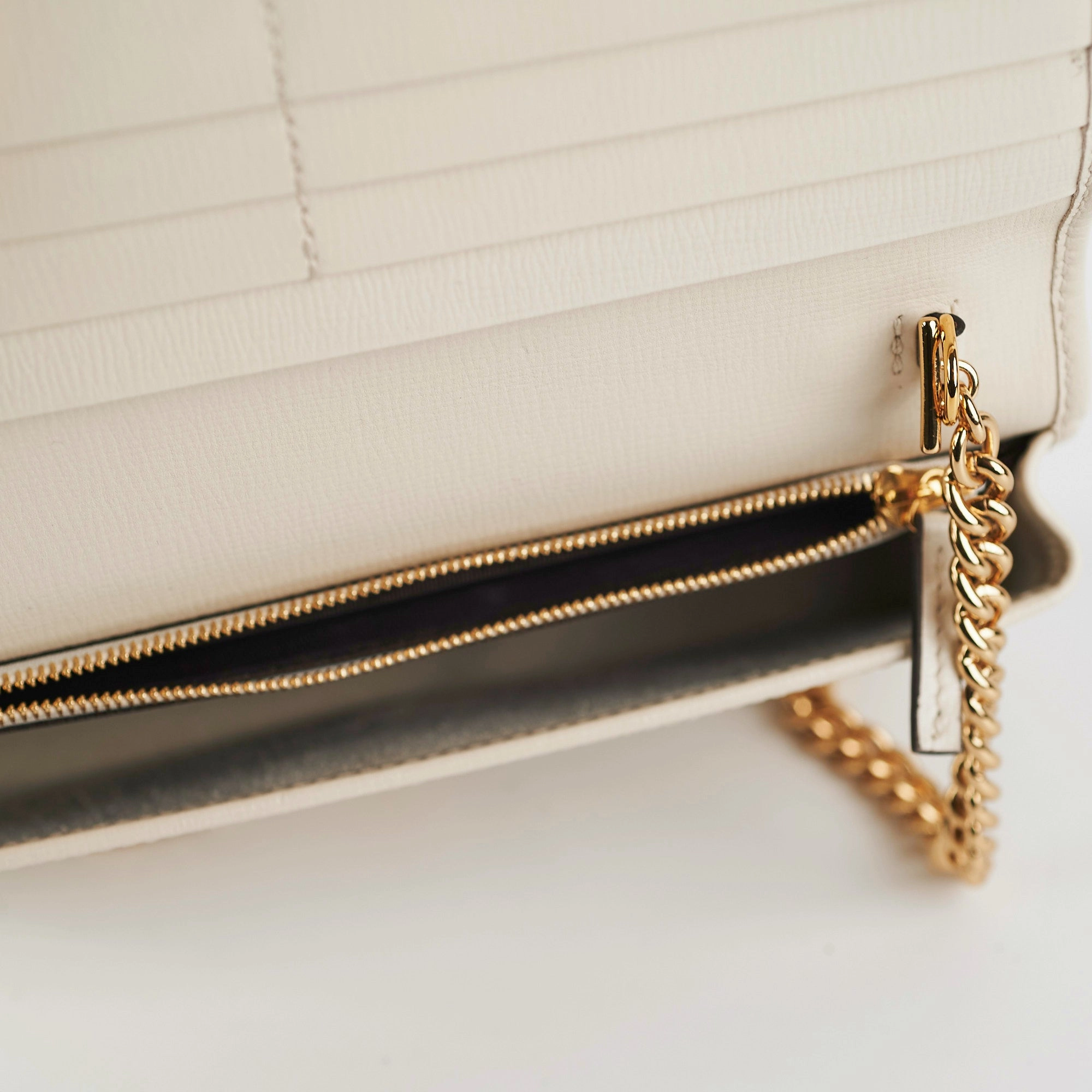 Gucci Horsebit 1955 White Wallet on Chain