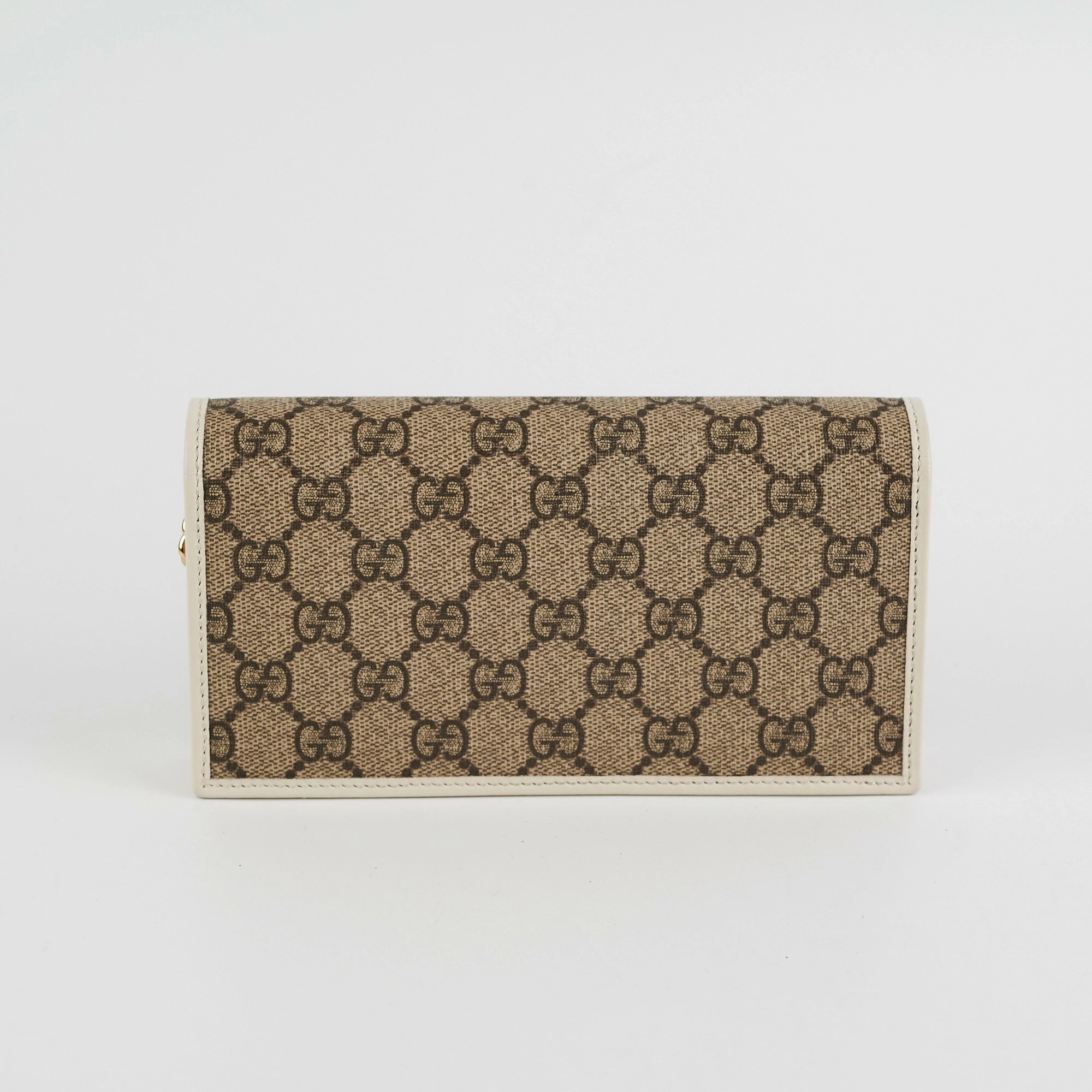 Gucci Horsebit 1955 White Wallet on Chain