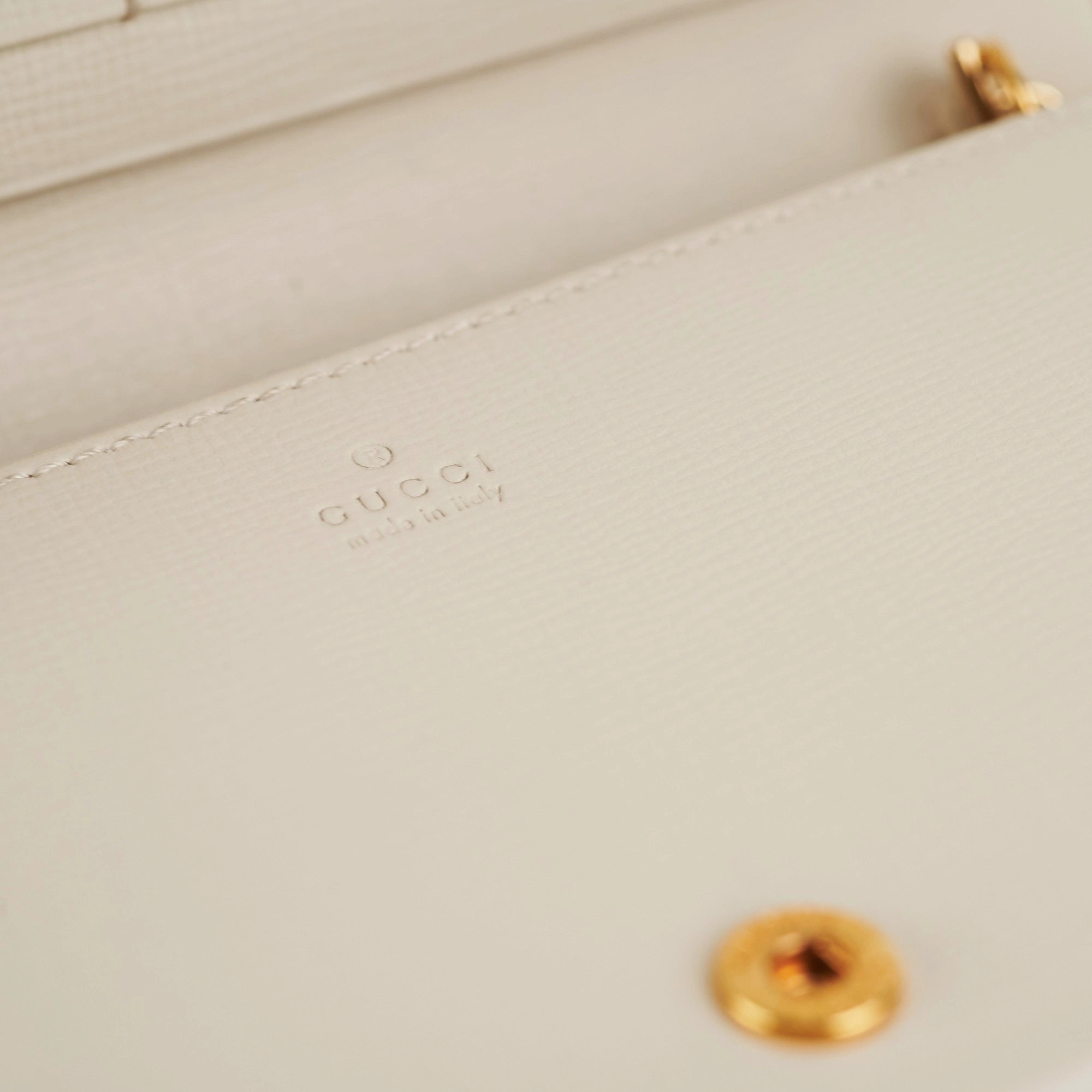 Gucci Horsebit 1955 White Wallet on Chain