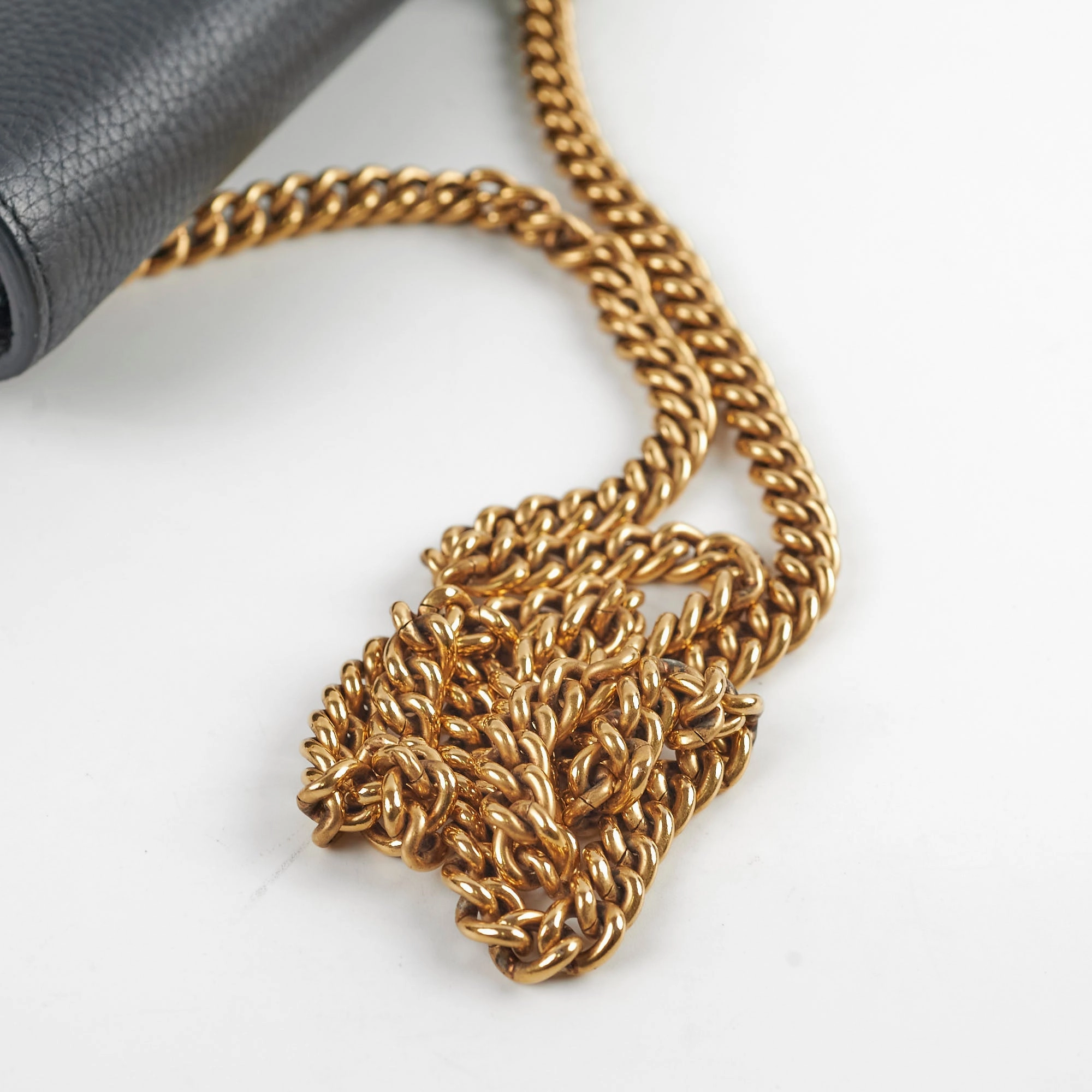 Gucci Marmont Black Leather Wallet On Chain WOC