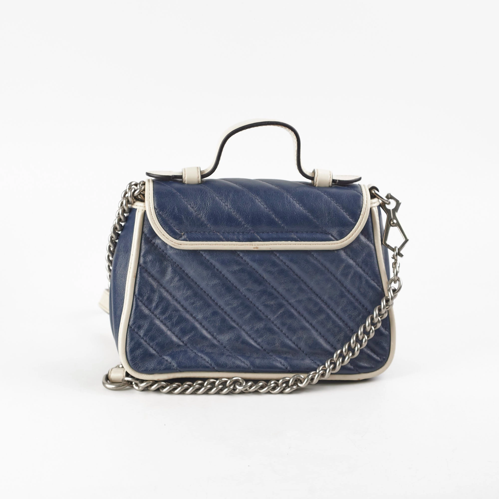 Gucci Marmont Top Handle Navy