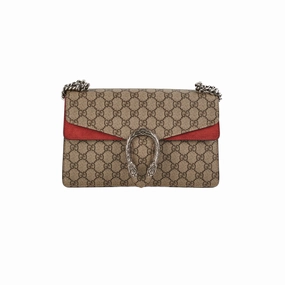 Gucci Medium Dionysus GG Supreme SHoulder Bag Red