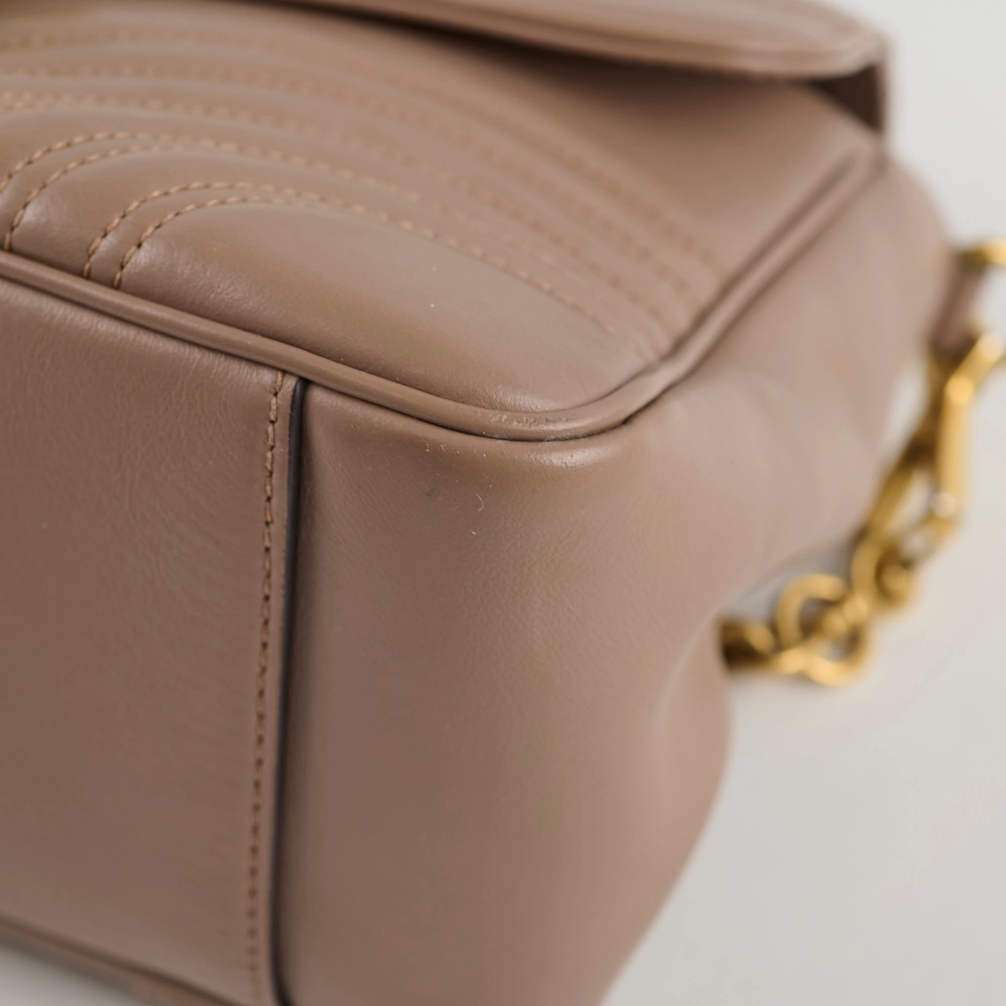 Gucci Medium GG Marmont Top Handle Dusty Pink