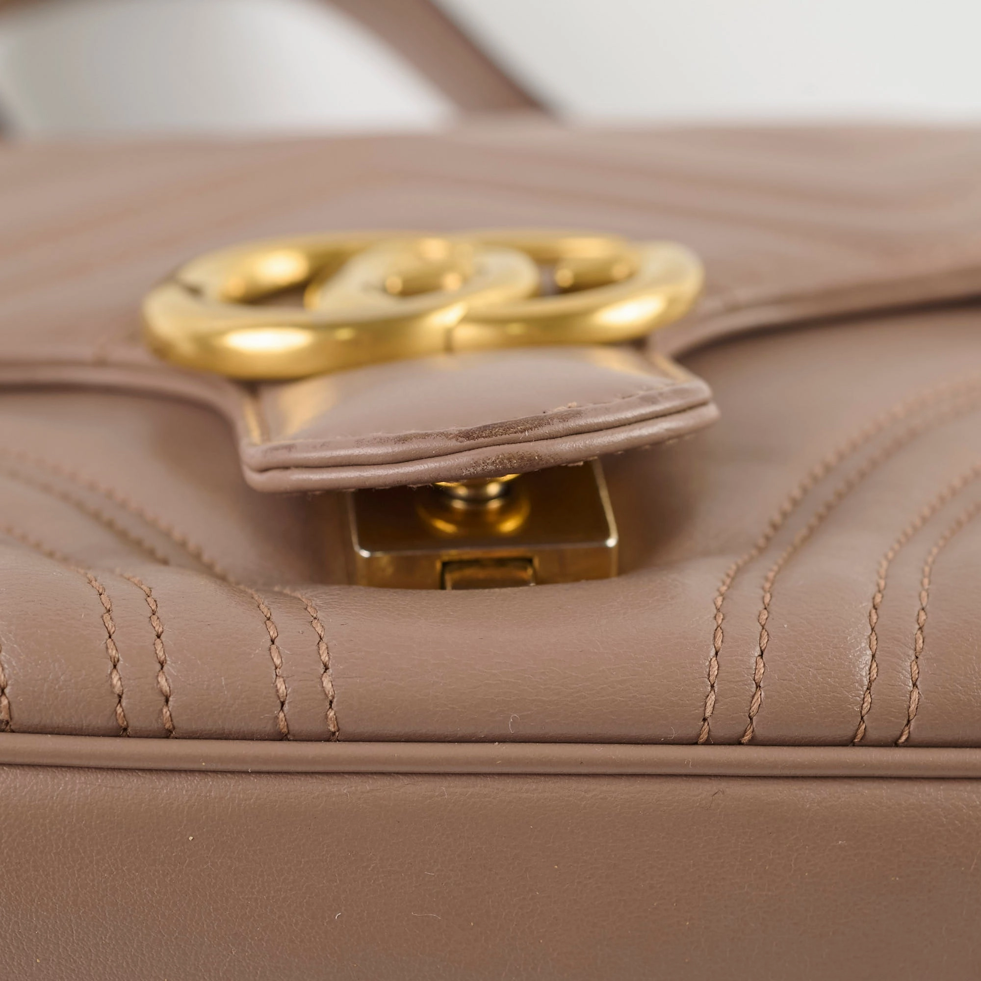 Gucci Medium GG Marmont Top Handle Dusty Pink