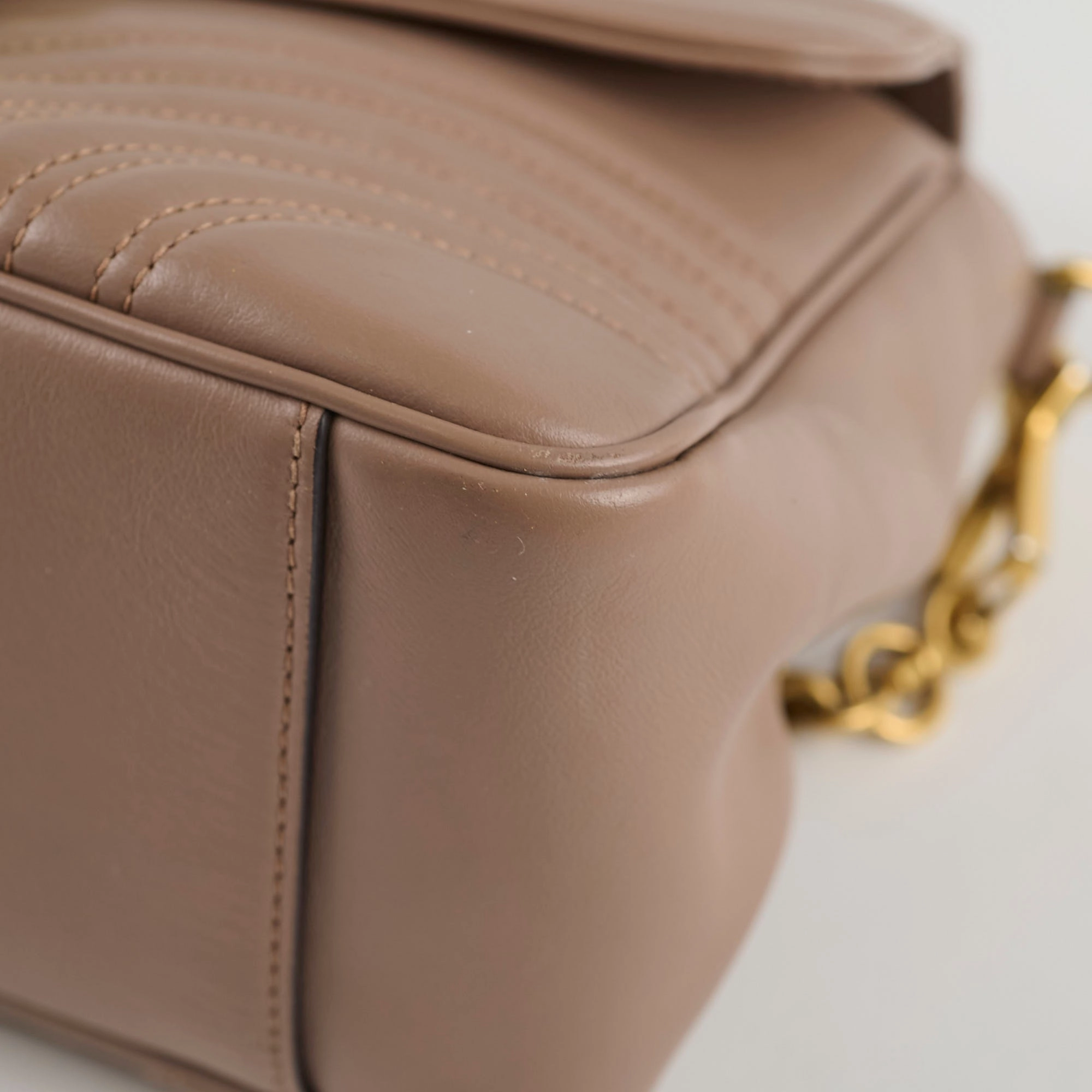Gucci Medium GG Marmont Top Handle Dusty Pink