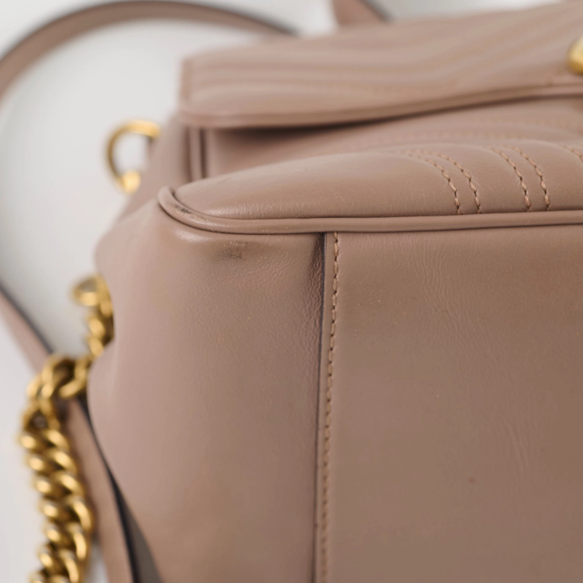 Gucci Medium GG Marmont Top Handle Dusty Pink