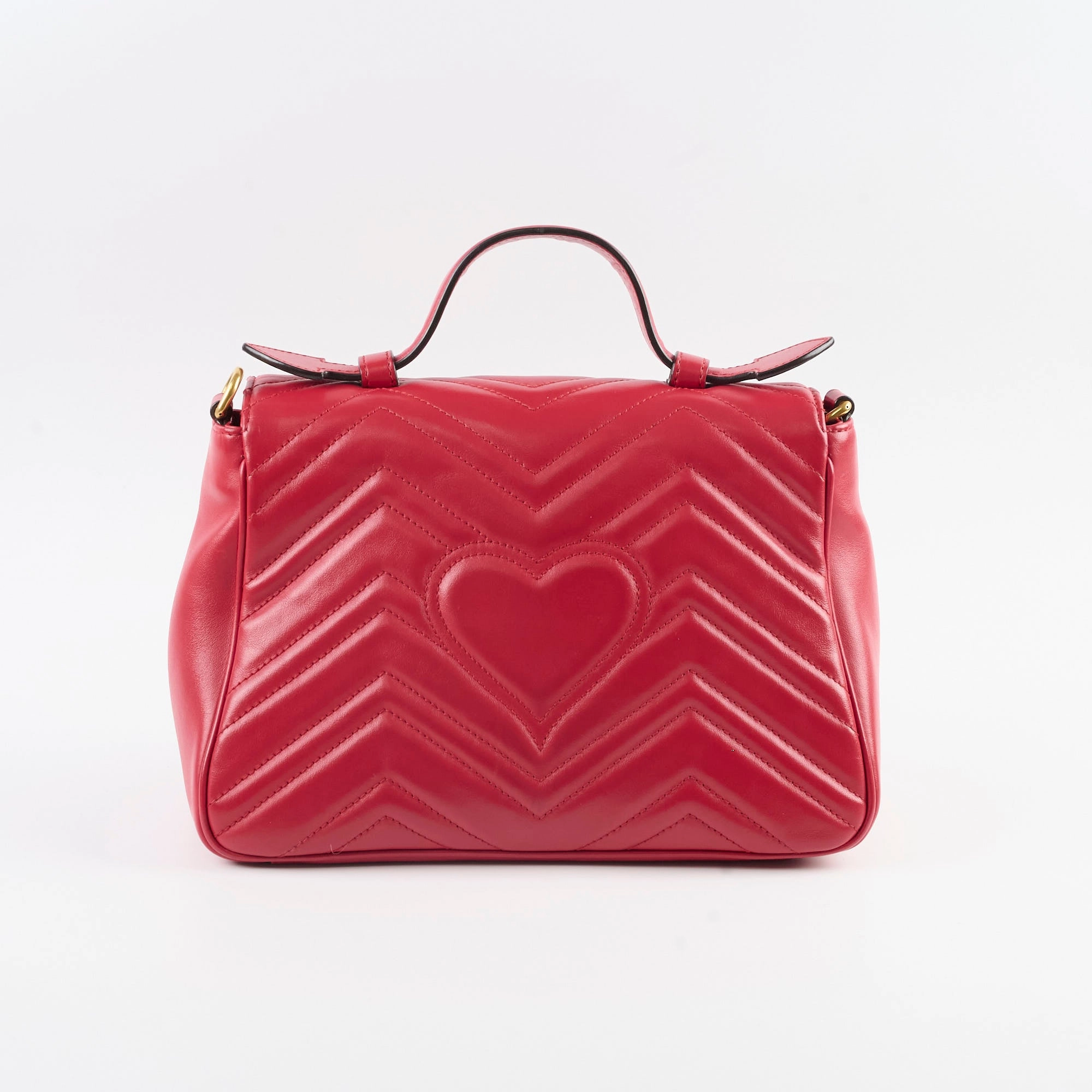 Gucci Medium GG Marmont Top Handle Red