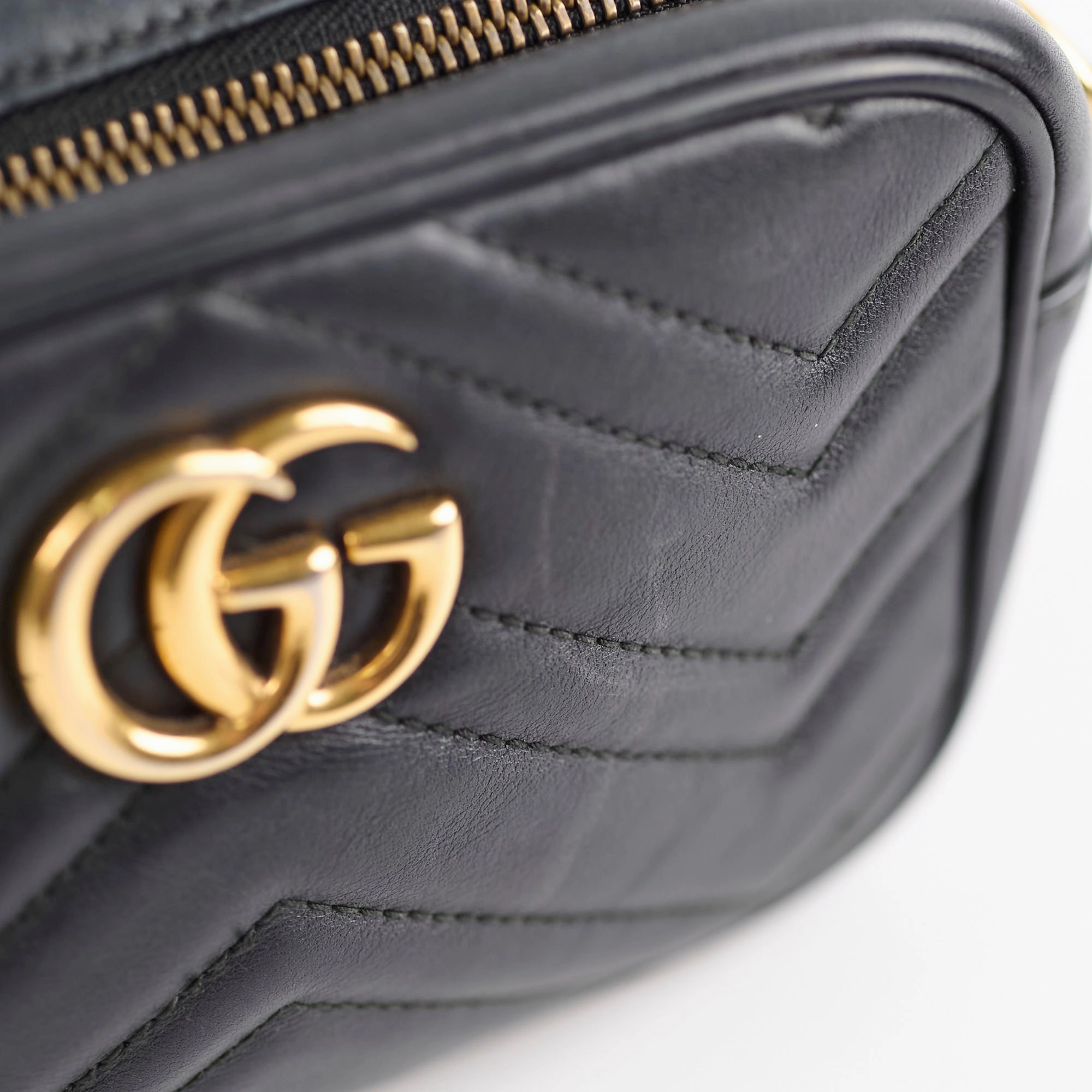 Gucci Mini Marmont Camera Bag Black