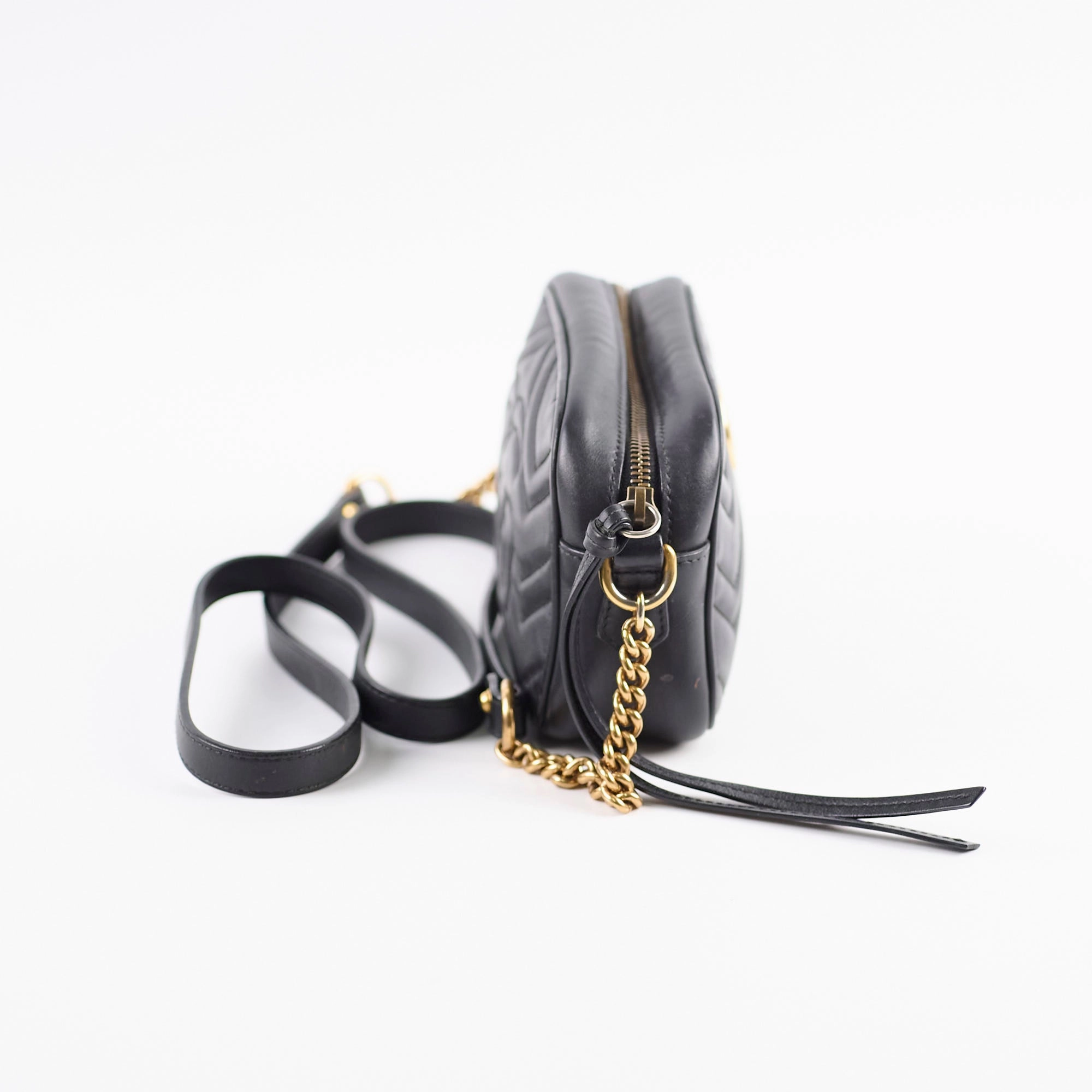 Gucci Mini Marmont Camera Bag Black