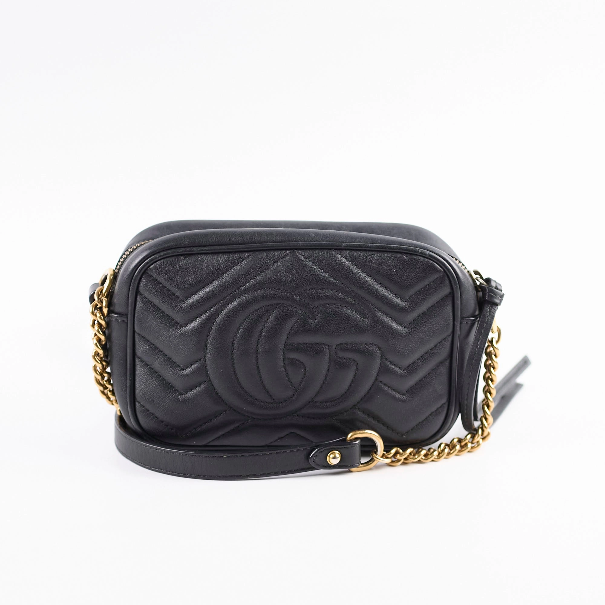Gucci Mini Marmont Camera Bag Black