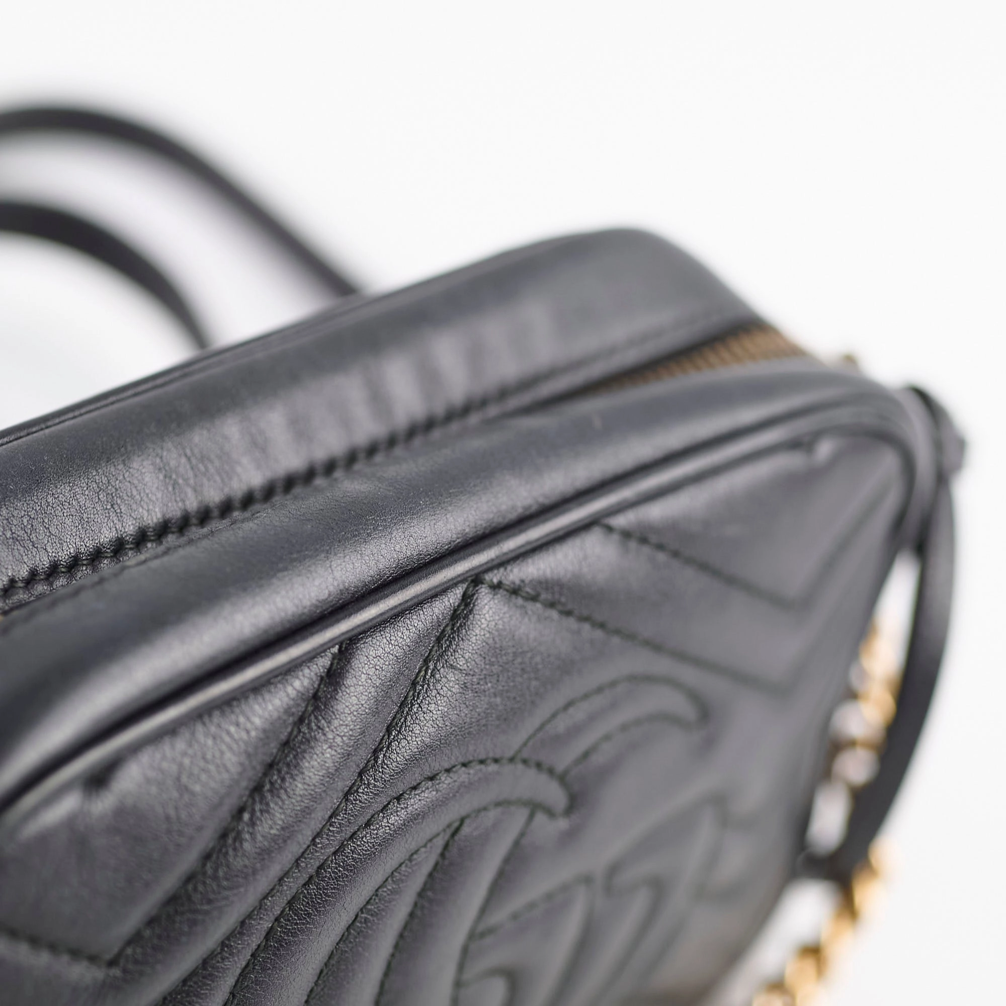 Gucci Mini Marmont Camera Bag Black