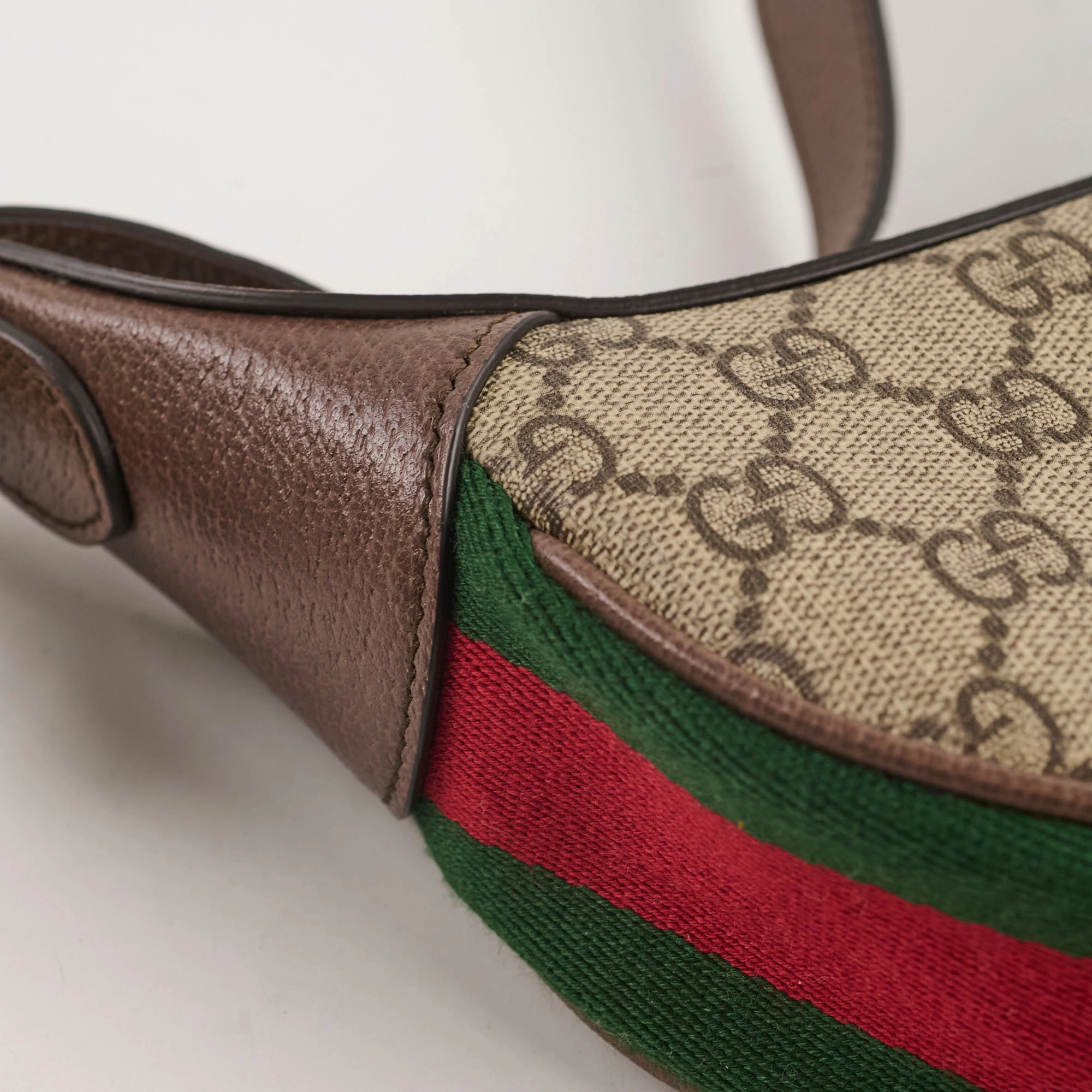Gucci Mini Ophidia GG Supreme Half Moon Hobo