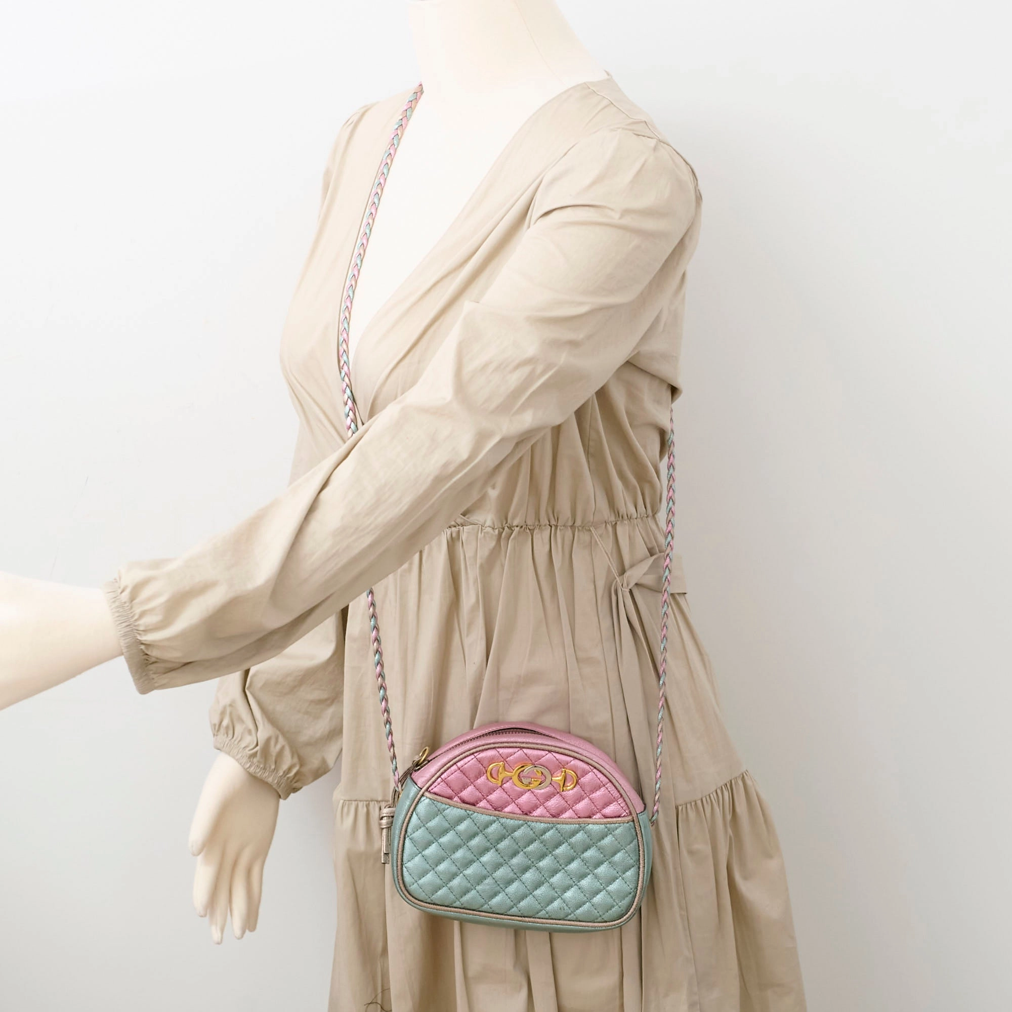 Gucci Mini Trapunated Zumi Crossbody Bag Multicolour