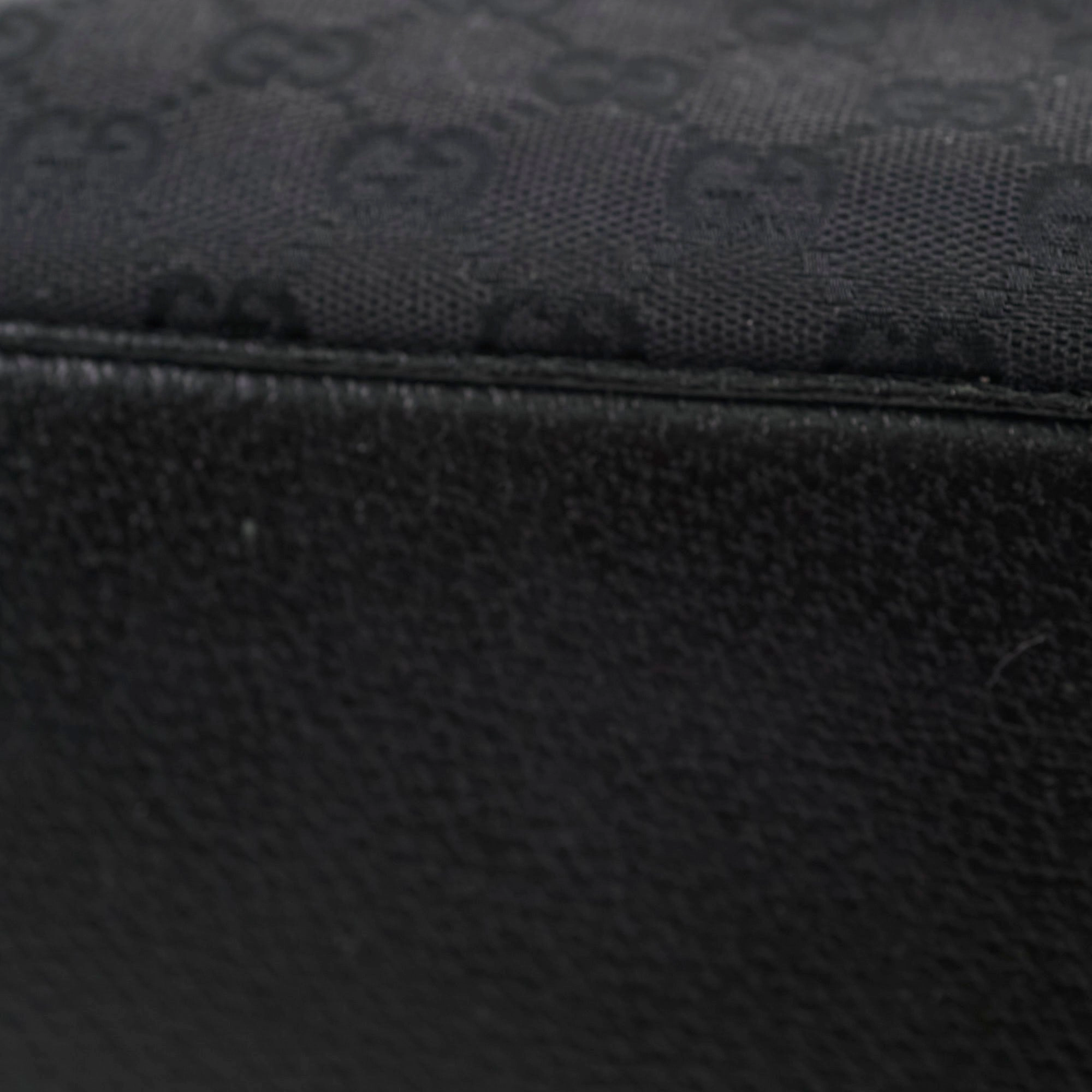 Gucci Monogram Shoulder Tote Bag Black