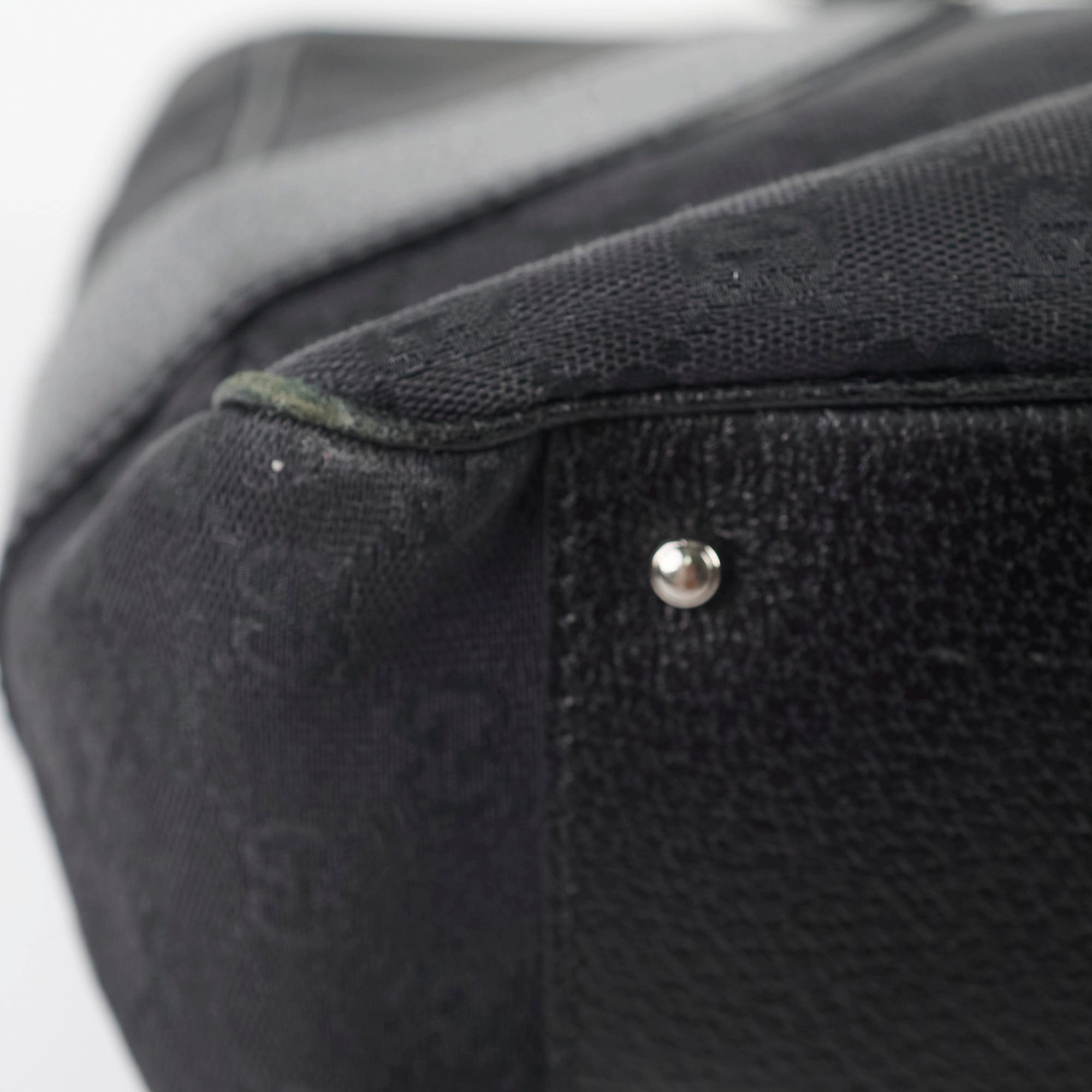 Gucci Monogram Shoulder Tote Bag Black