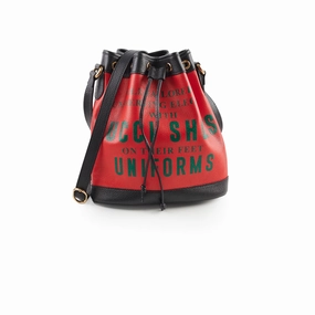 Gucci Ophidia 100 Bucket Bag Red/Black
