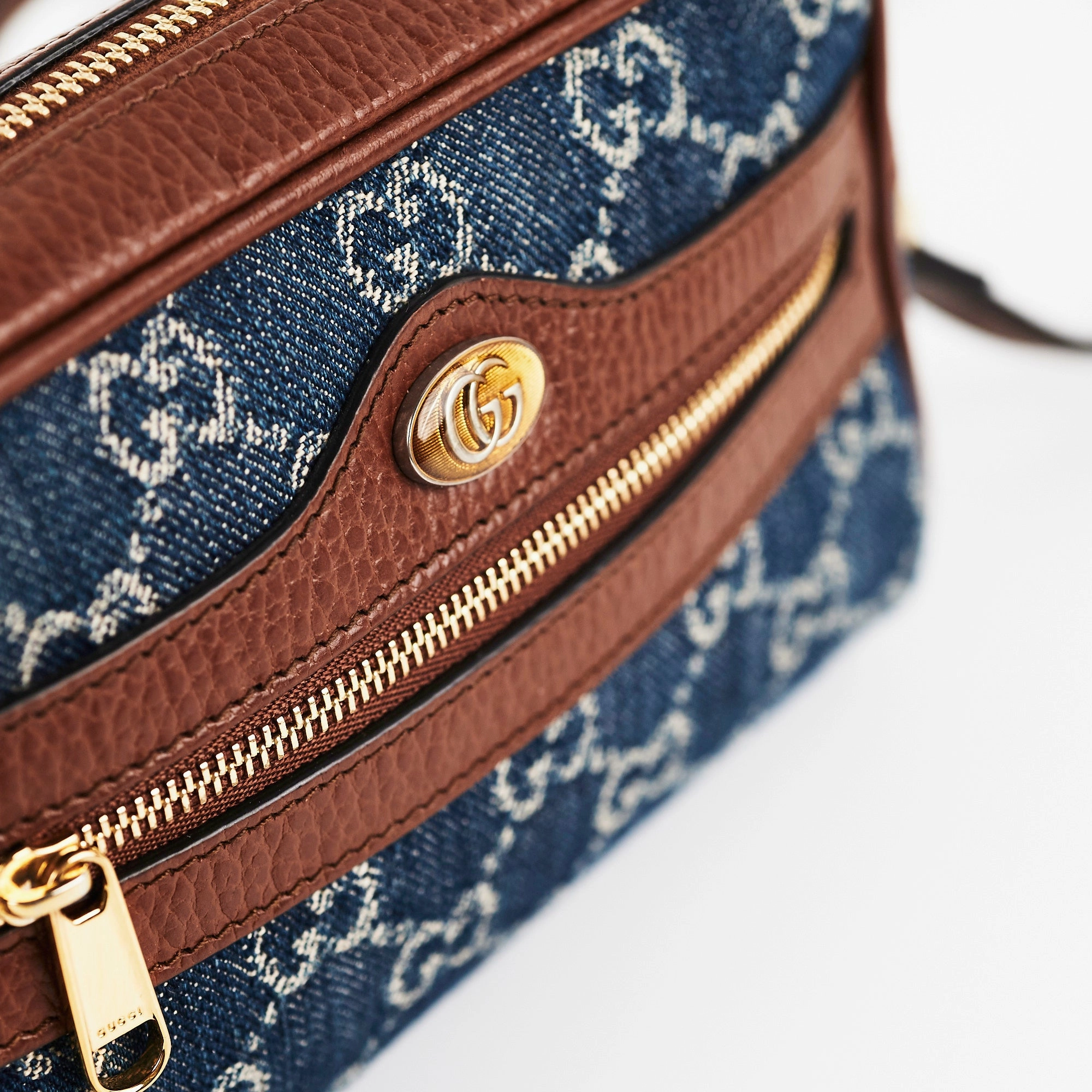 Gucci Ophidia Small Denim Crossbody Bag
