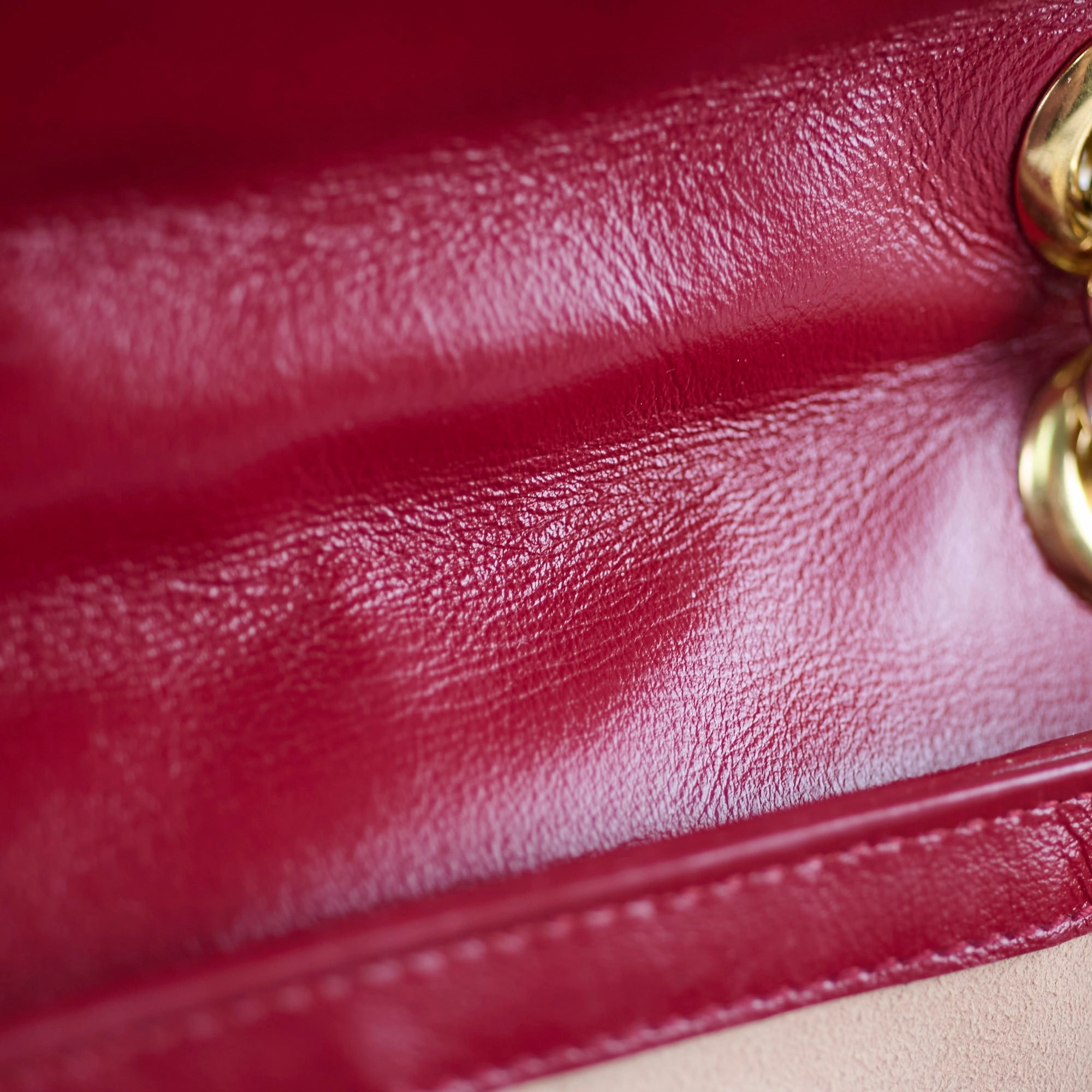 Gucci Small Marmont Beige/Burgundy