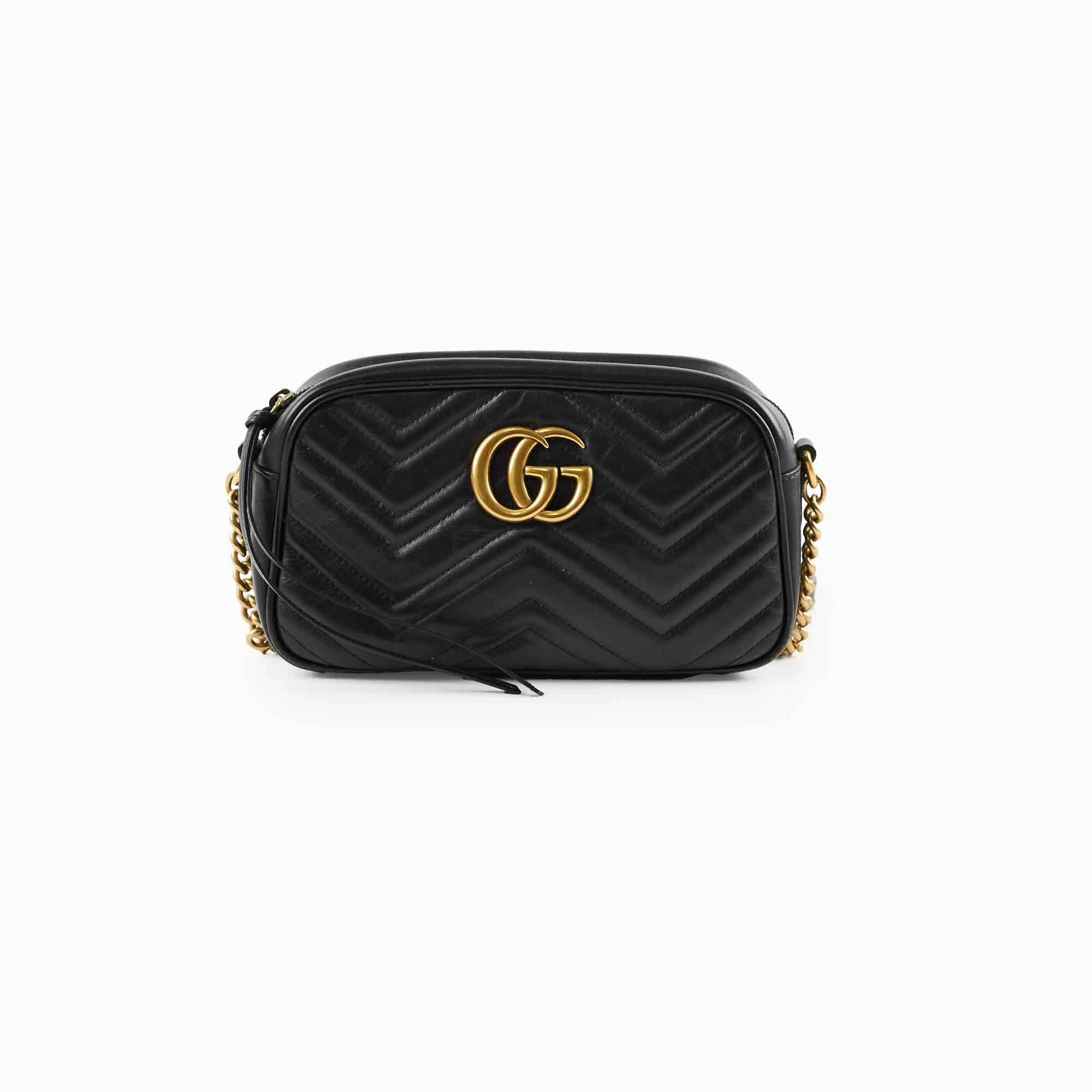 Gucci Small Marmont Camera Bag Black
