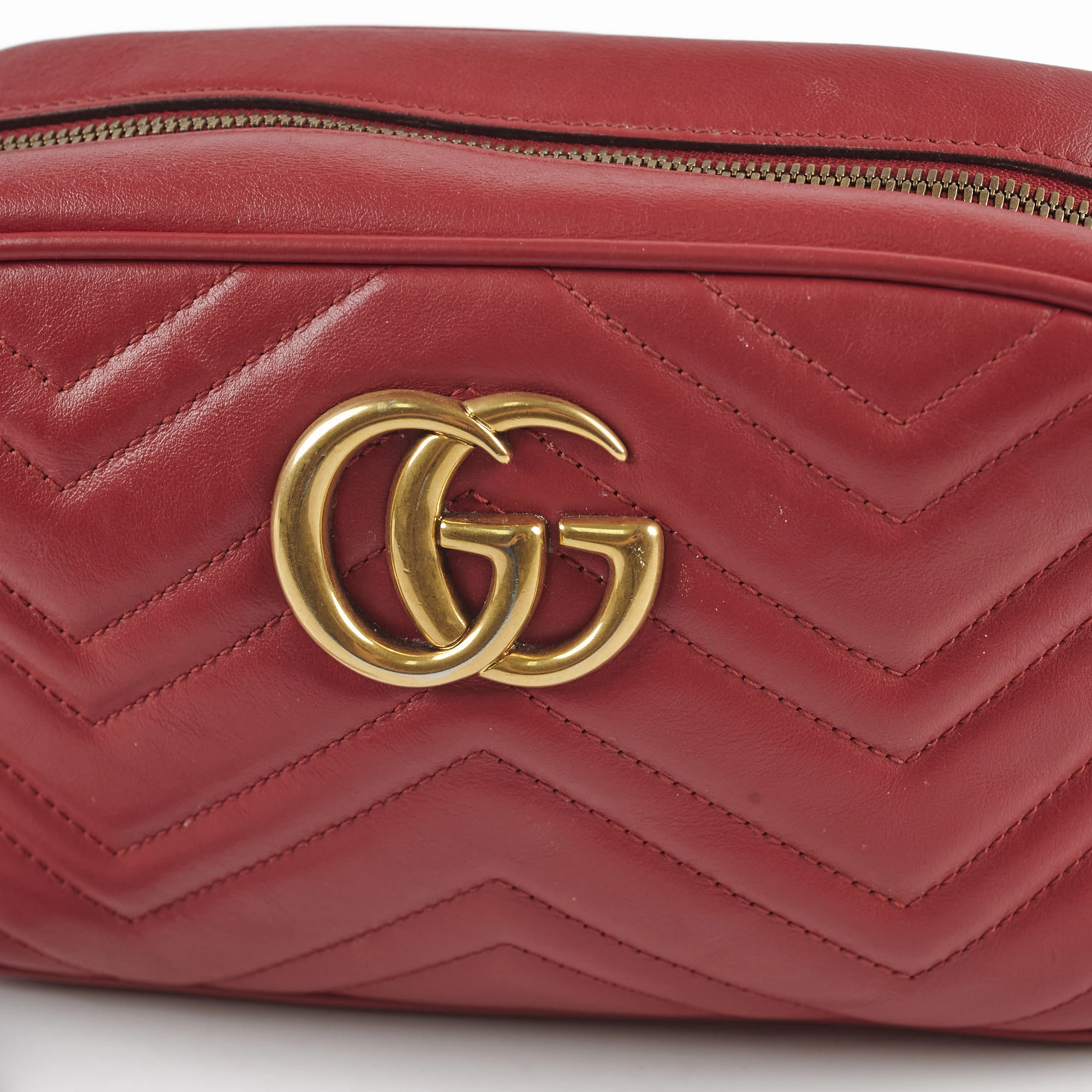 Gucci Small Marmont Camera Bag Red