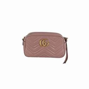 Gucci Small Marmont Camera Nude Crossbody Bag