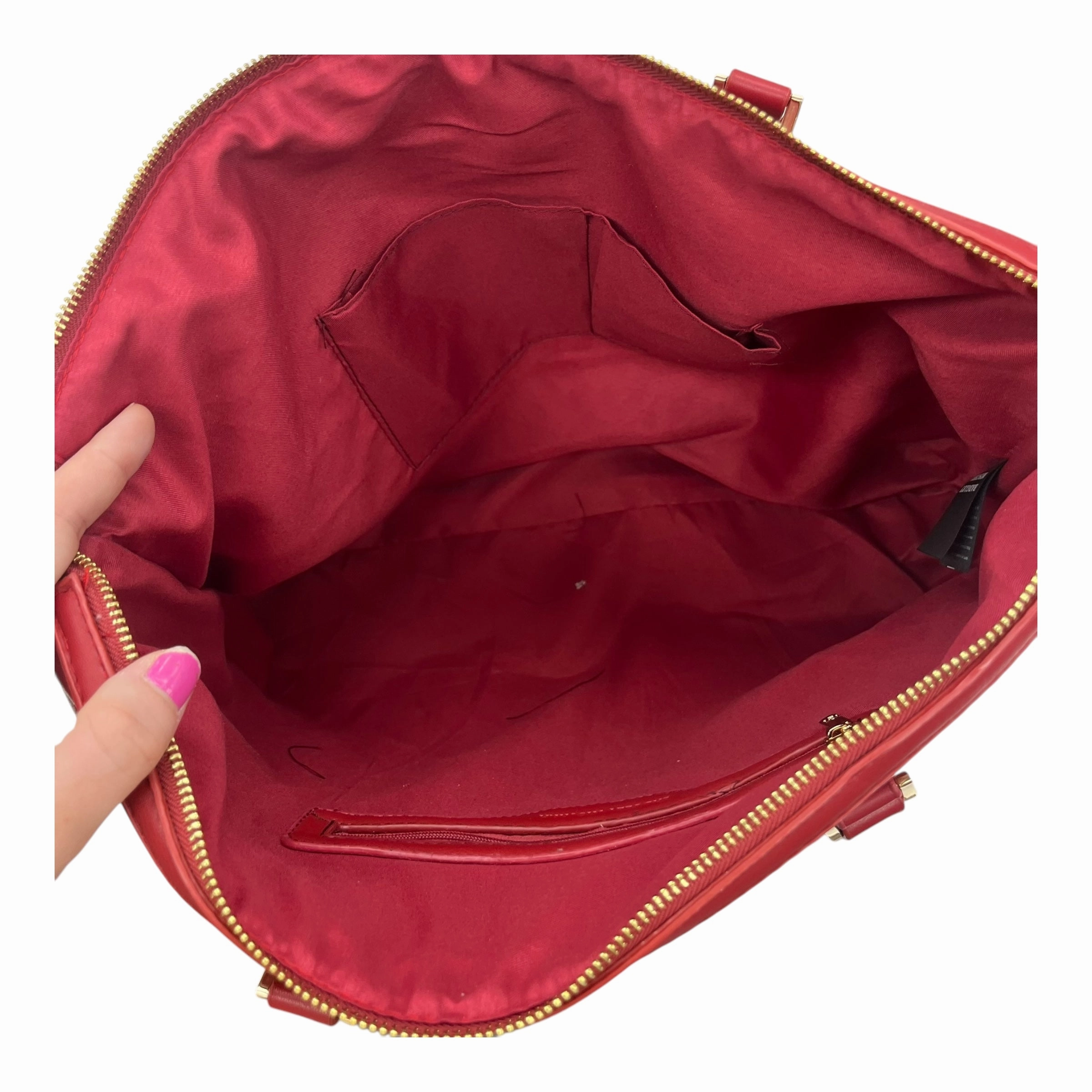 Handbag By Badgley Mischka In Red, Size:Large