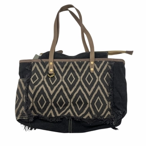 Handbag By Myra In Black & Brown, Size:Medium